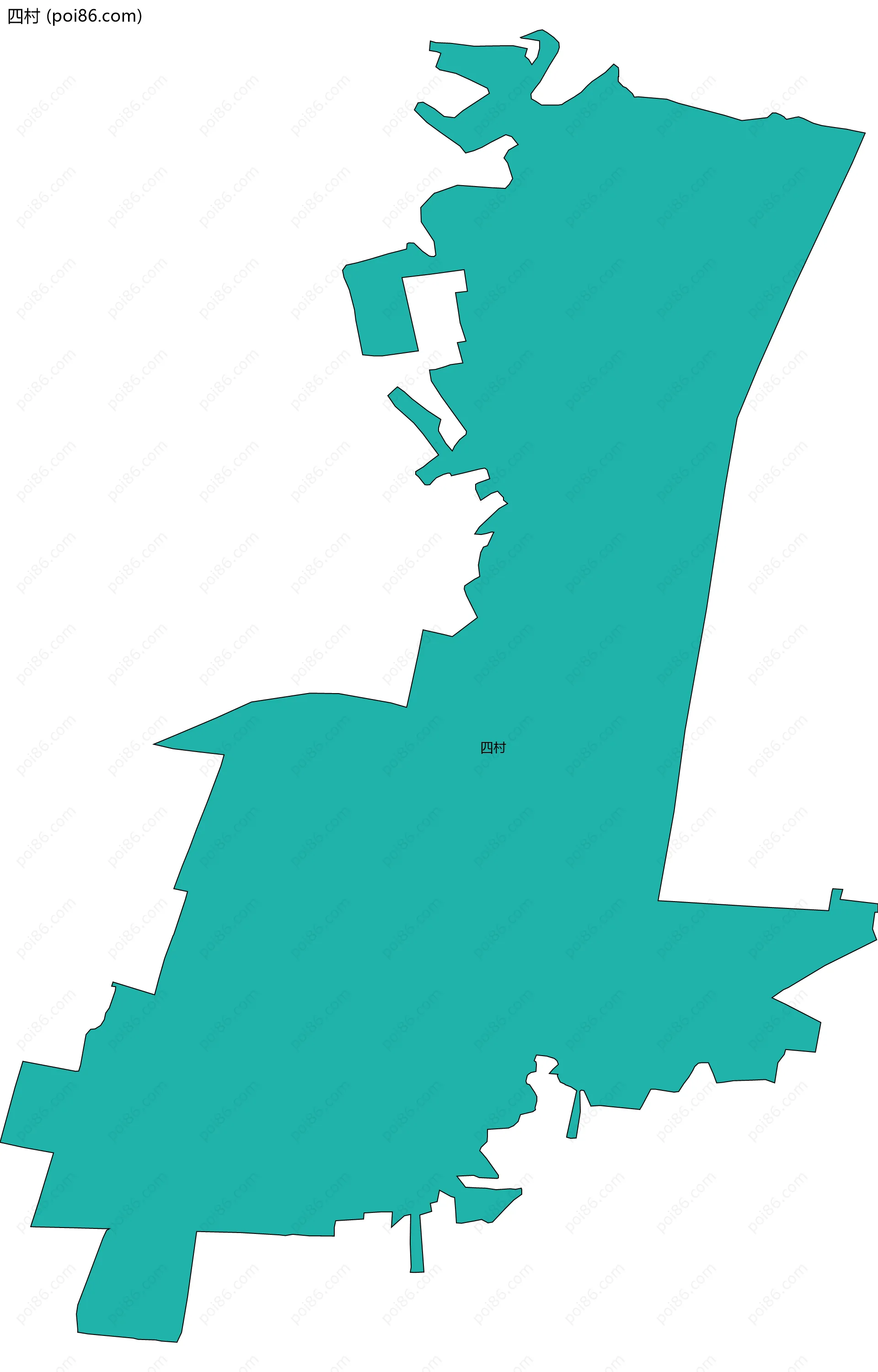 四村边界地图