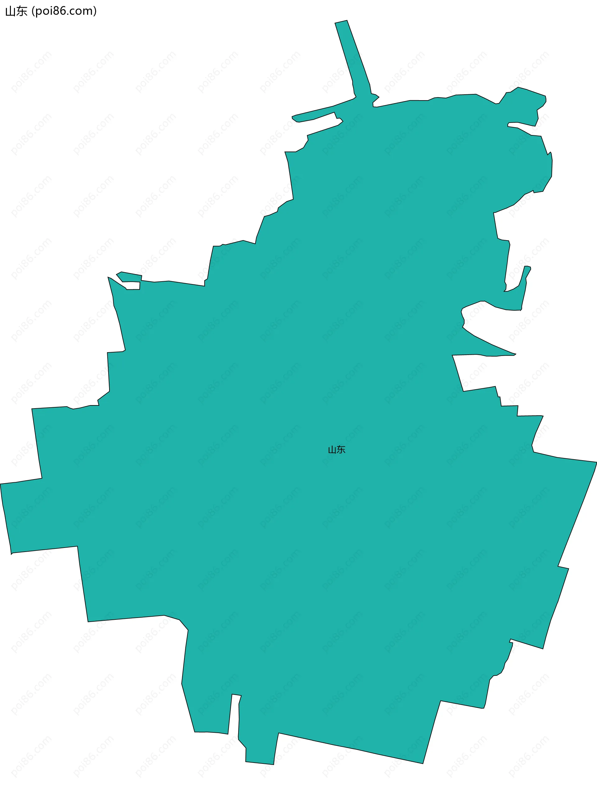 山东边界地图