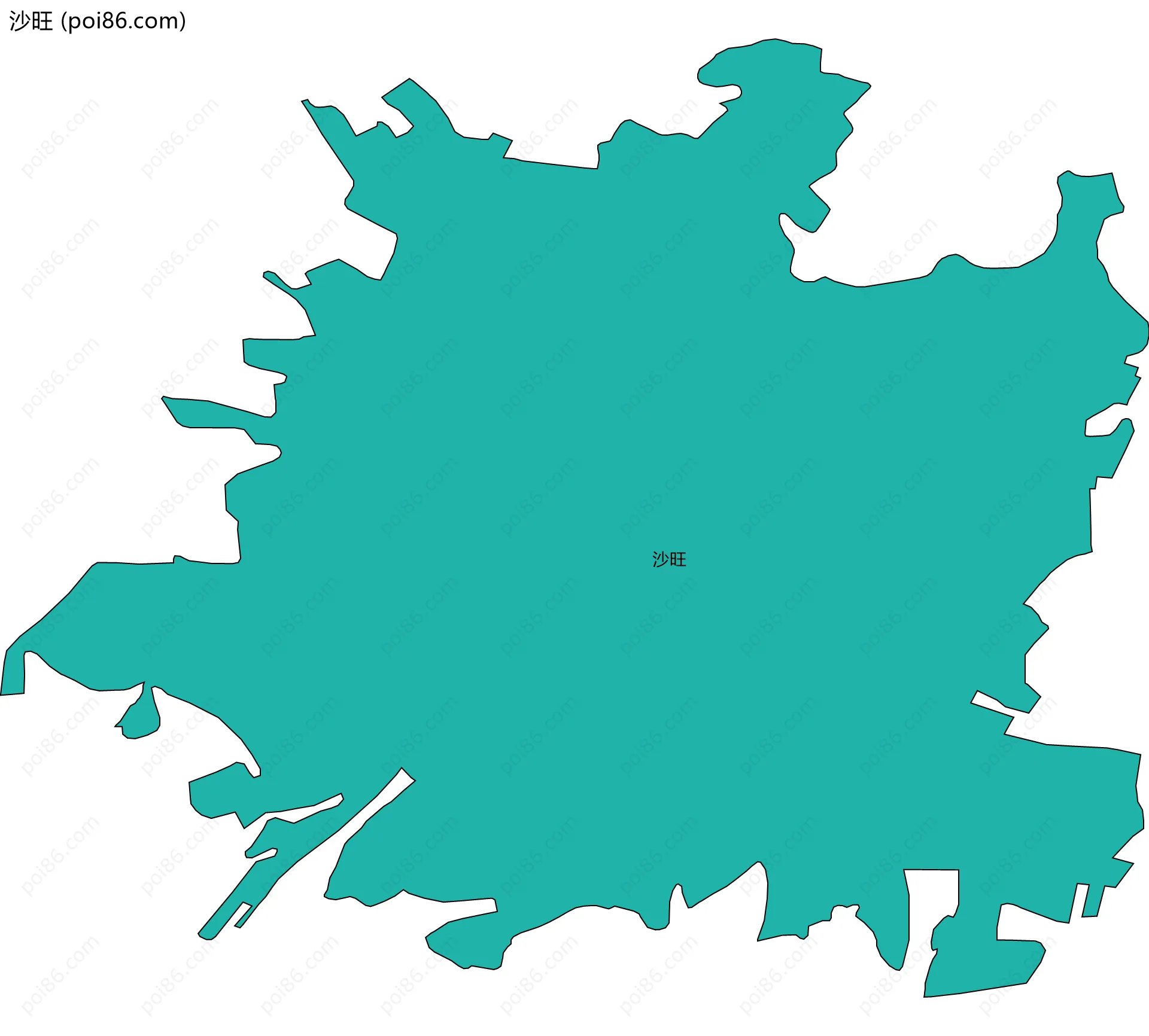 沙旺边界地图