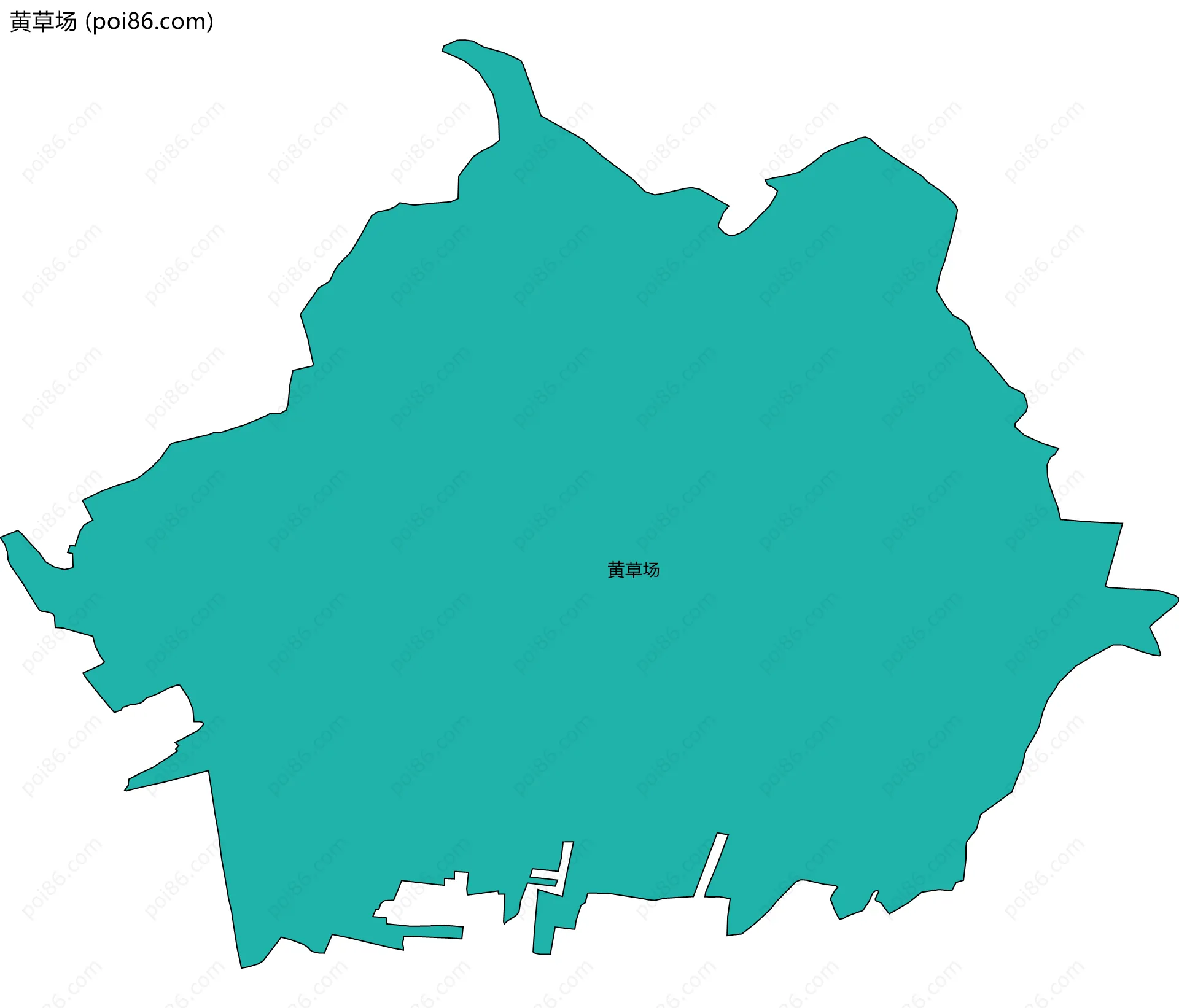 黄草场边界地图