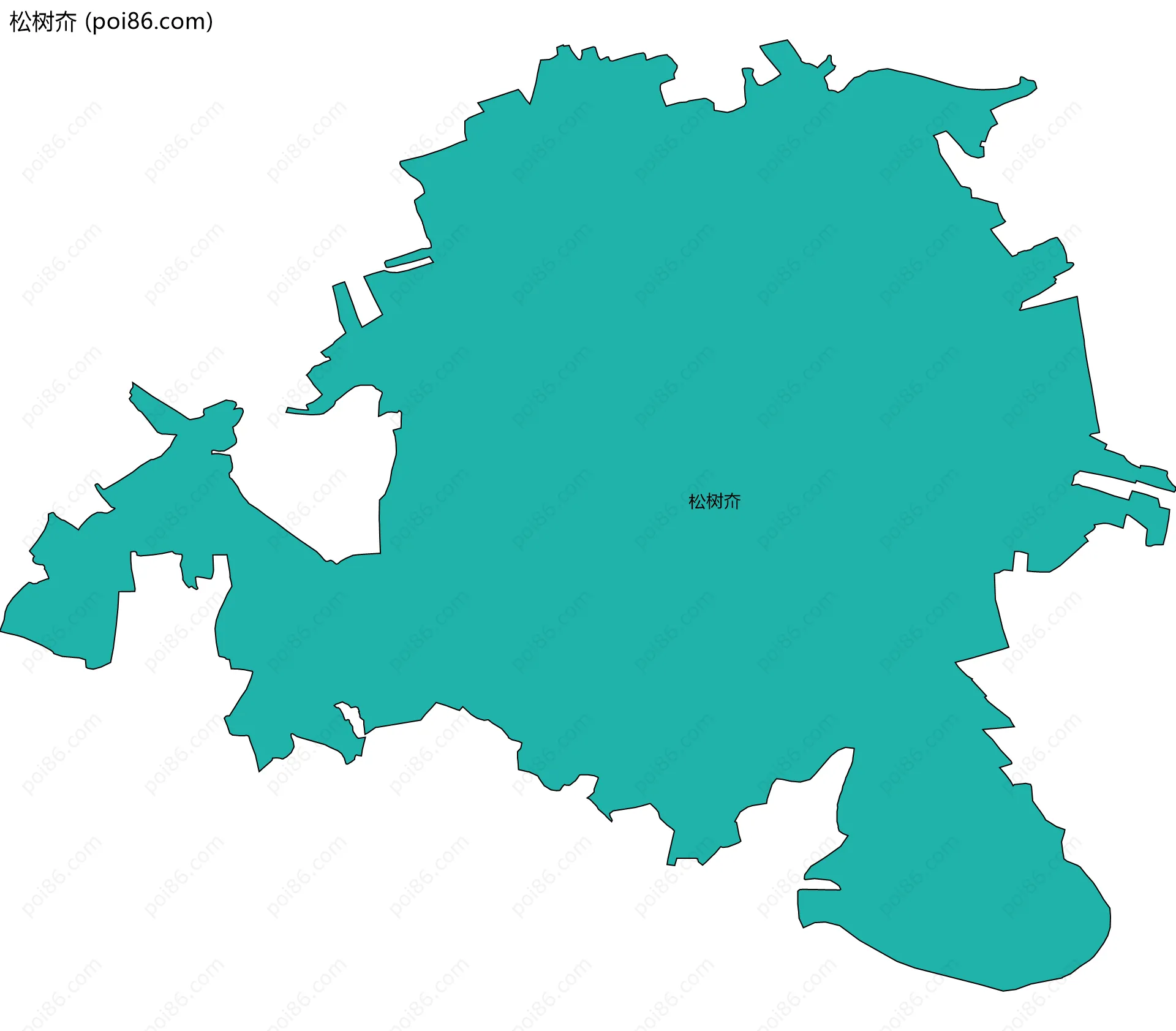 松树夼边界地图