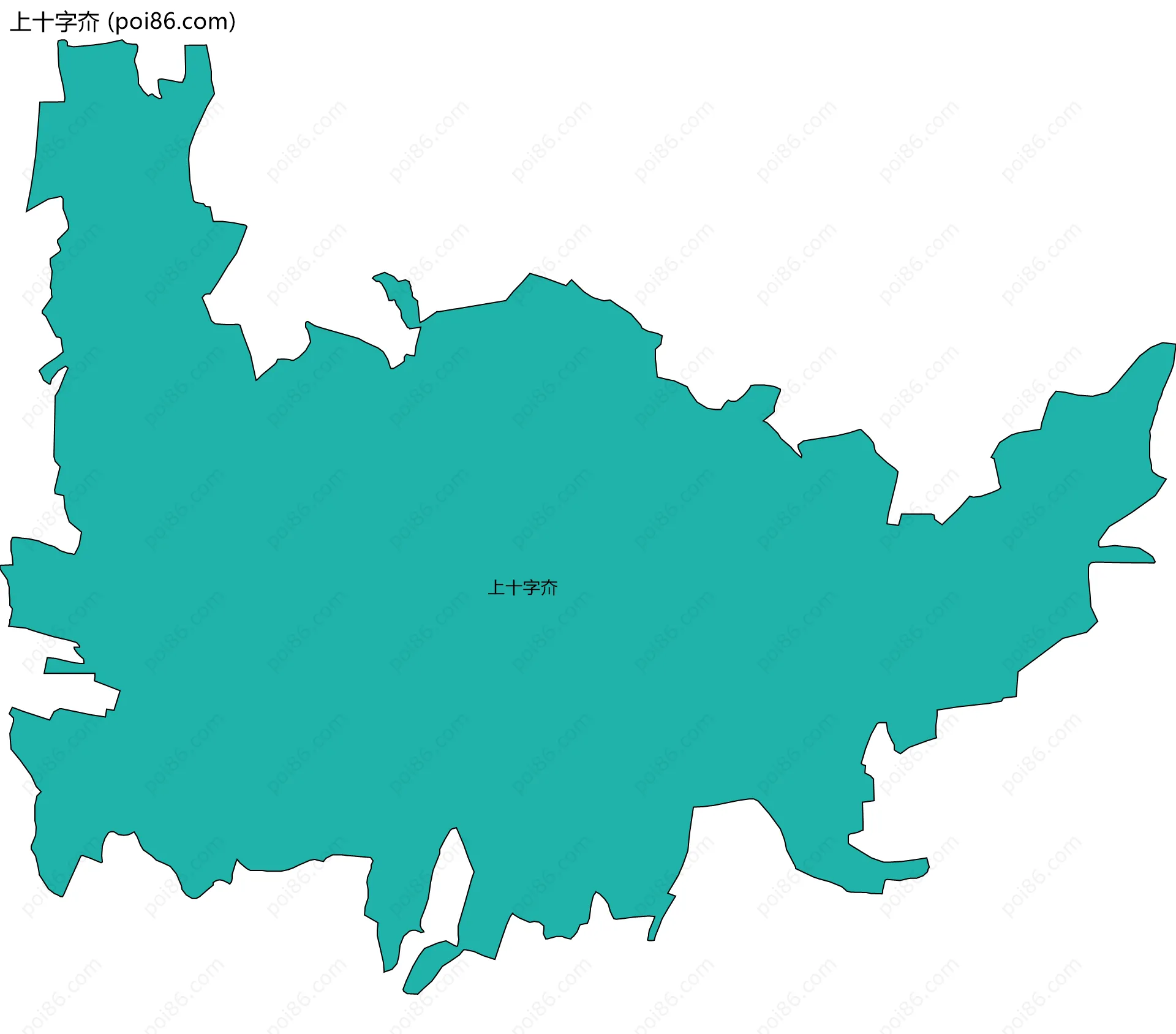 上十字夼边界地图