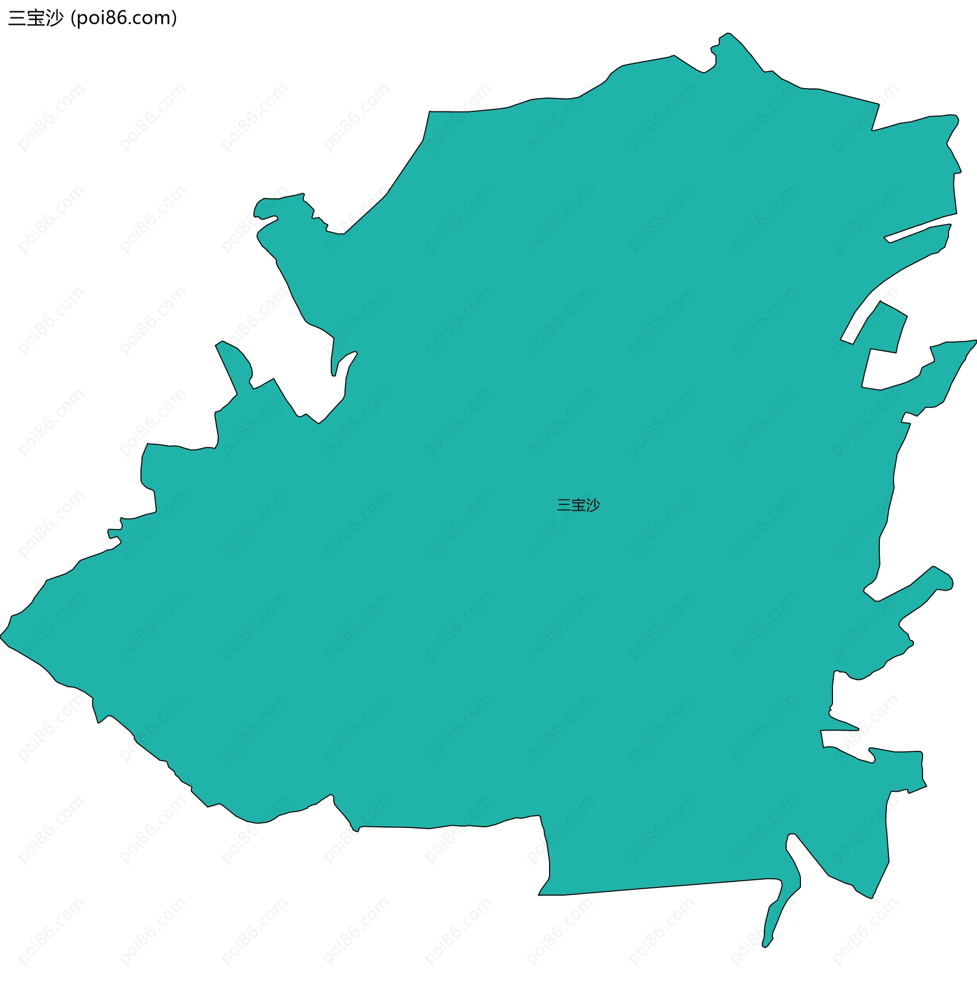 三宝沙边界地图