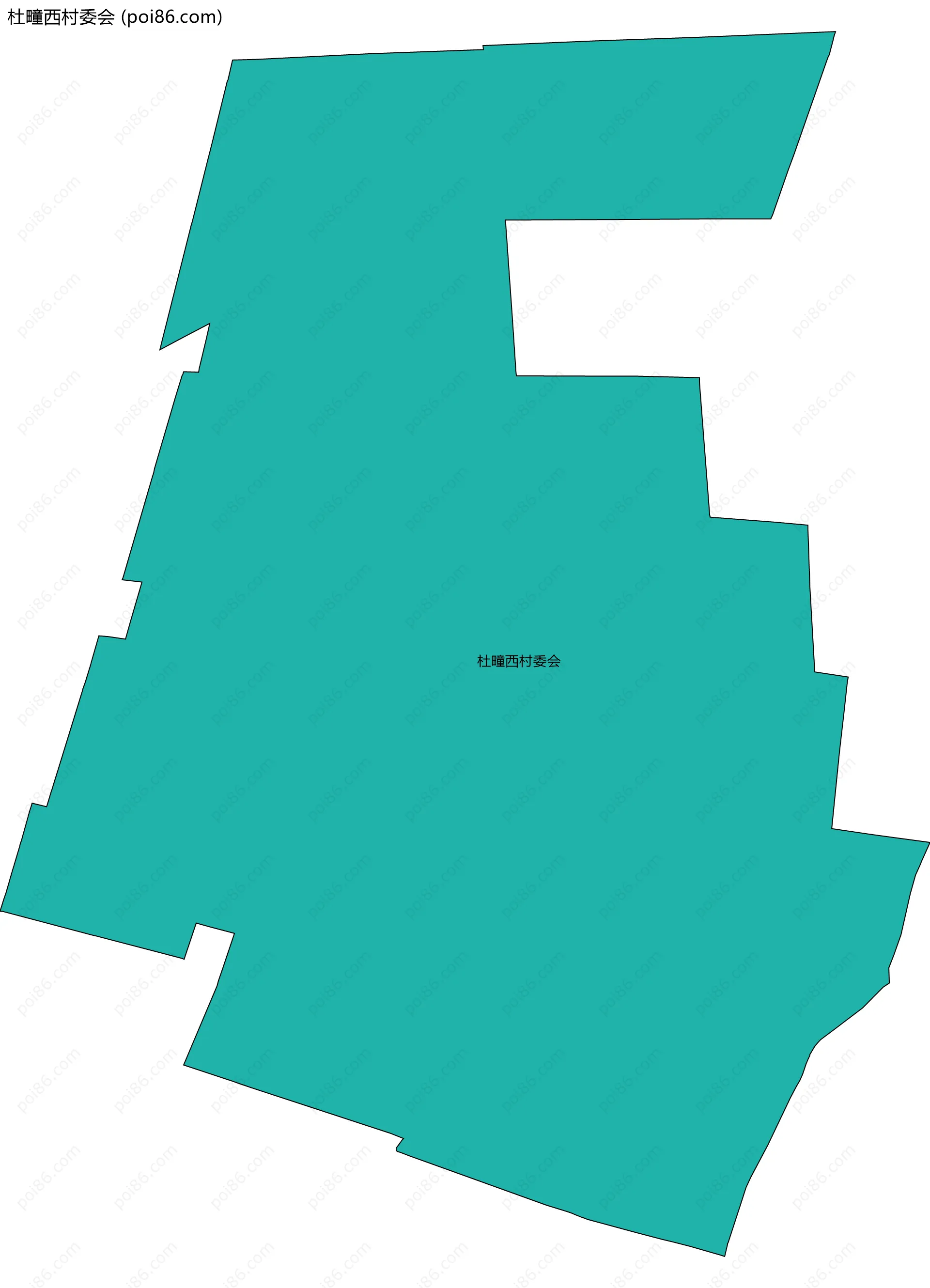 杜疃西村委会边界地图