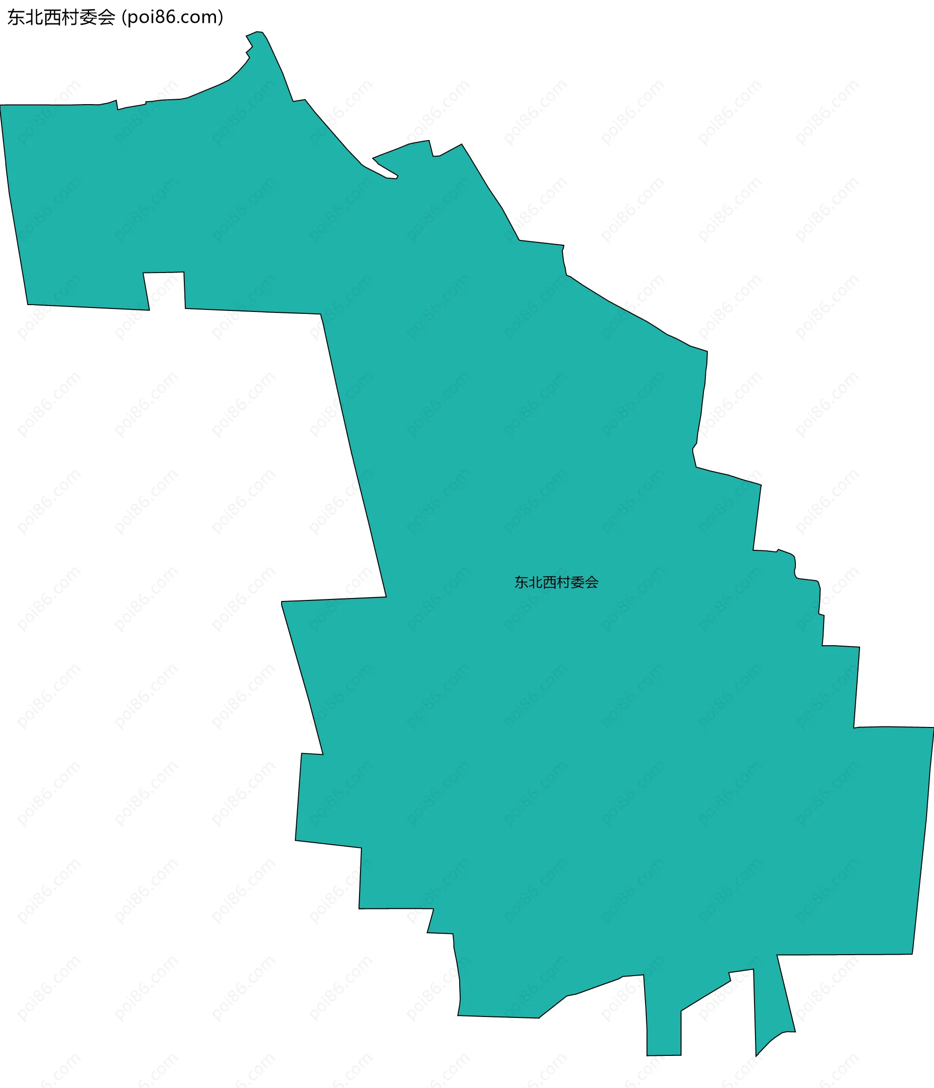 东北西村委会边界地图