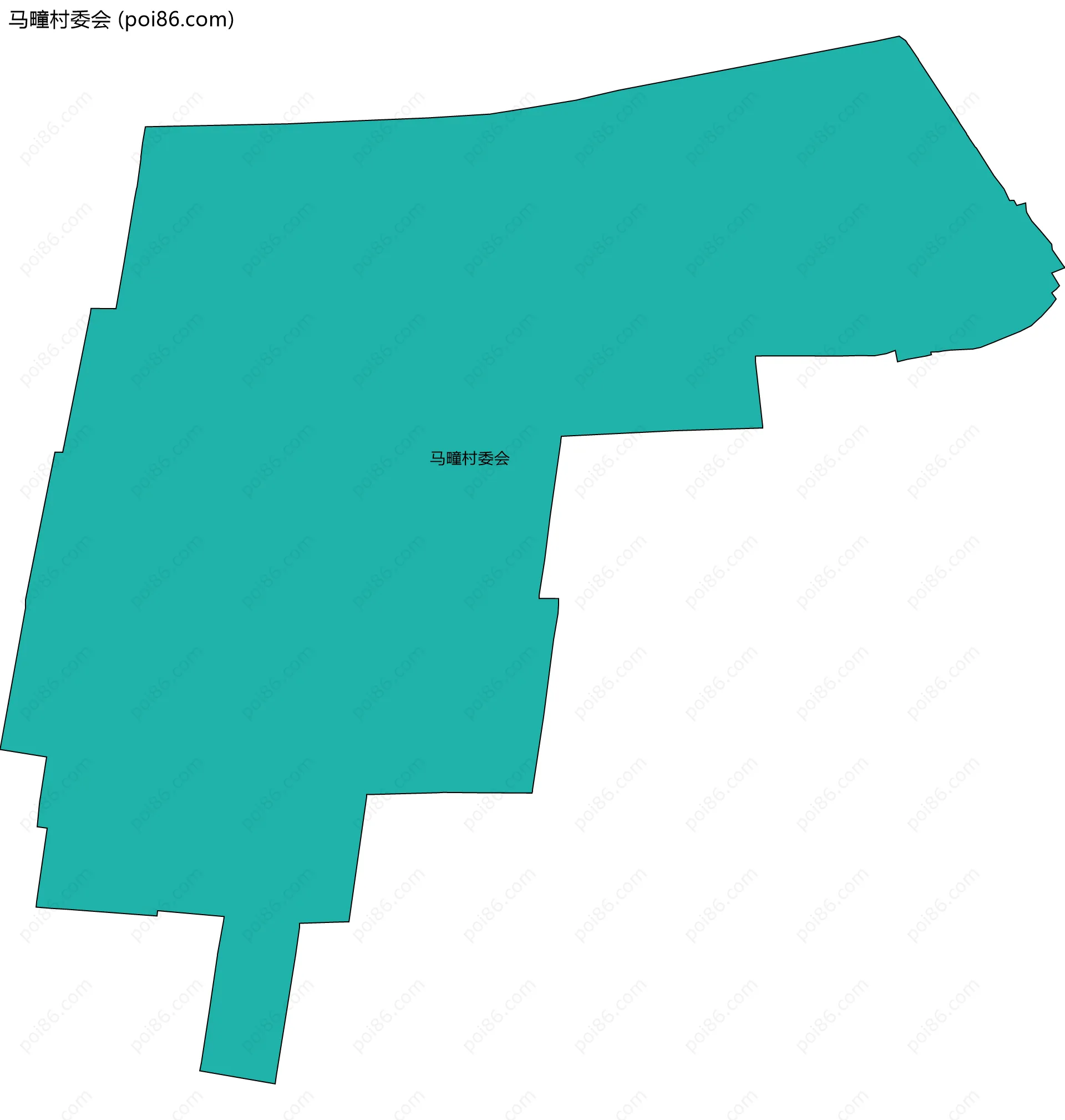 马疃村委会边界地图