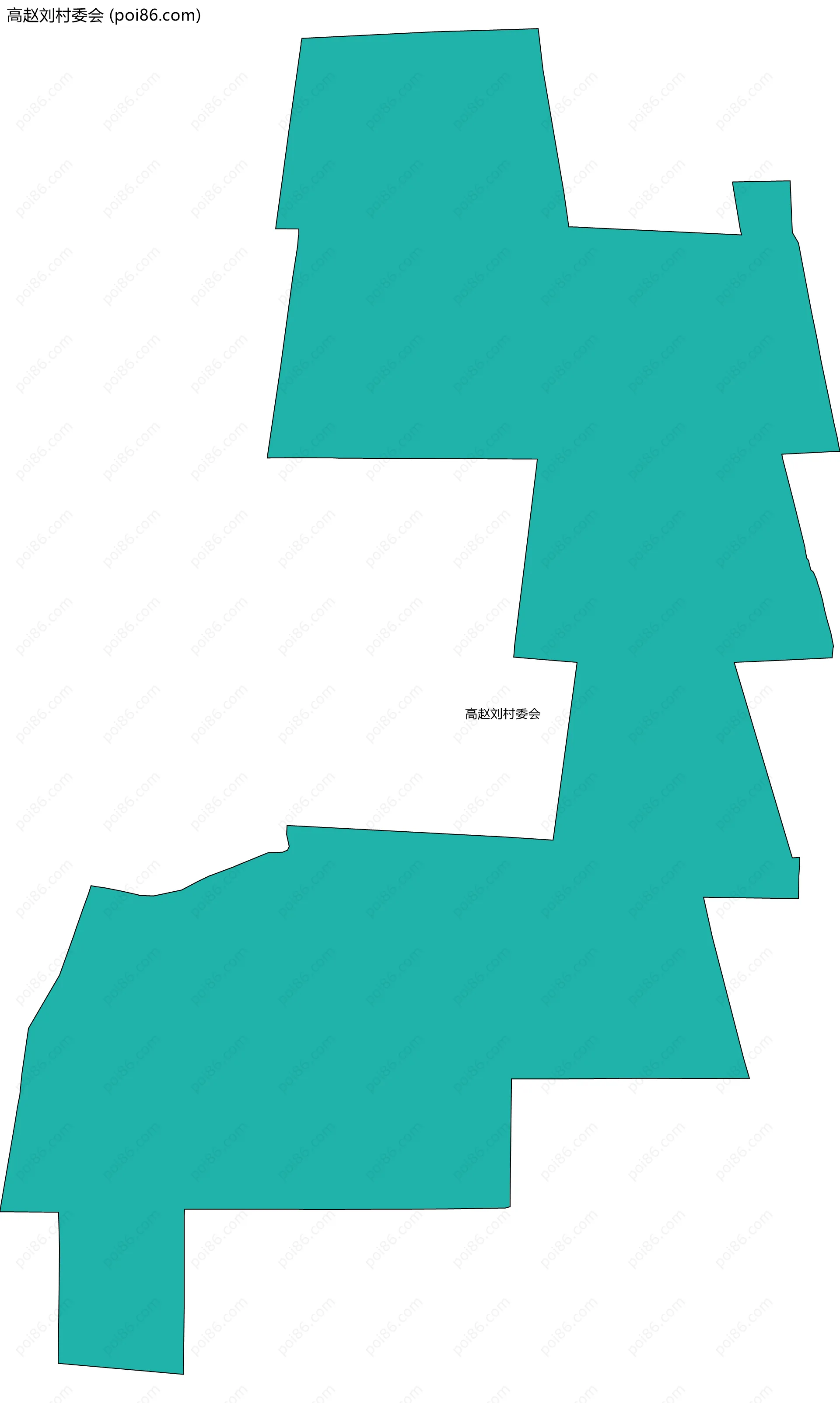 高赵刘村委会边界地图