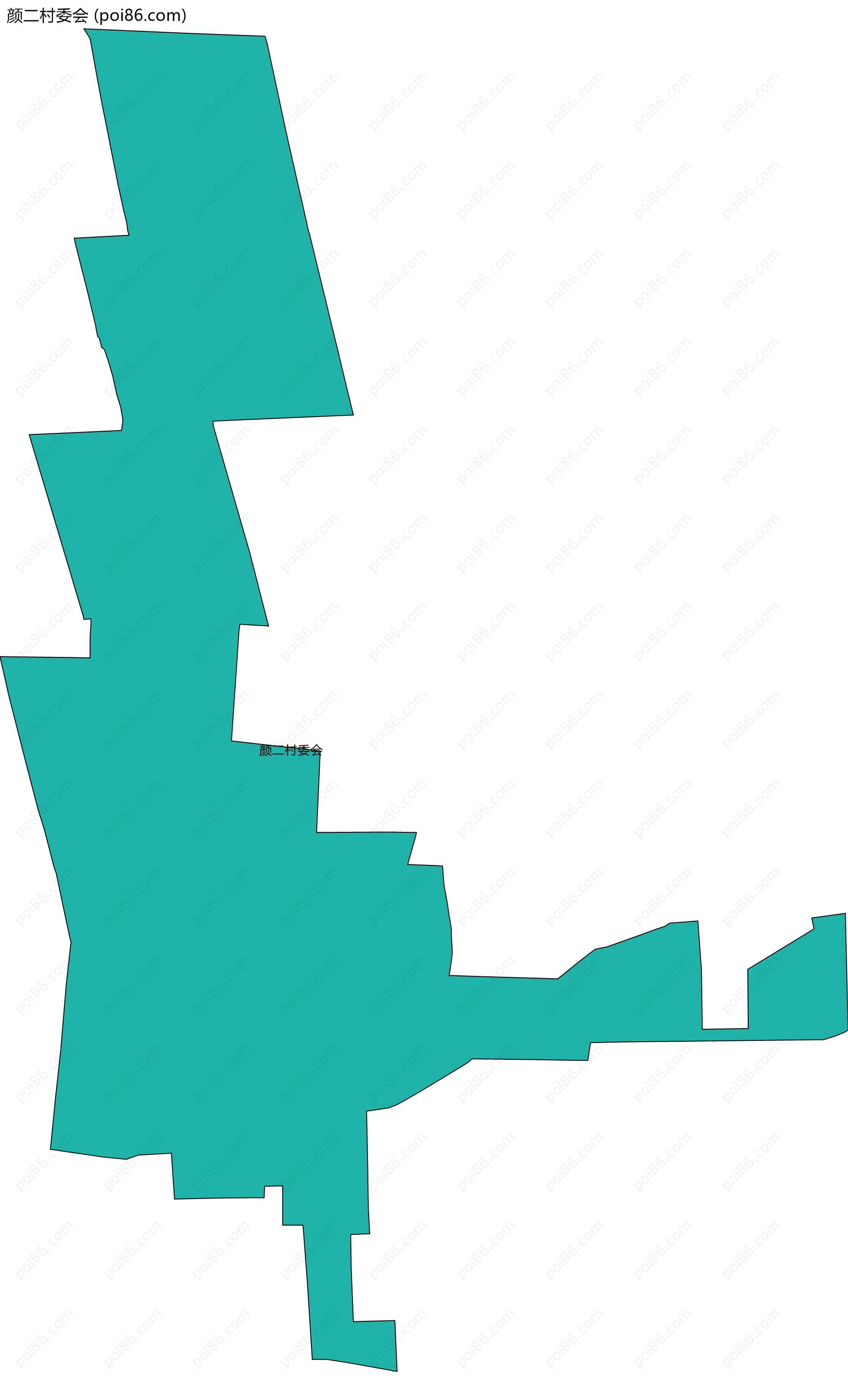 颜二村委会边界地图