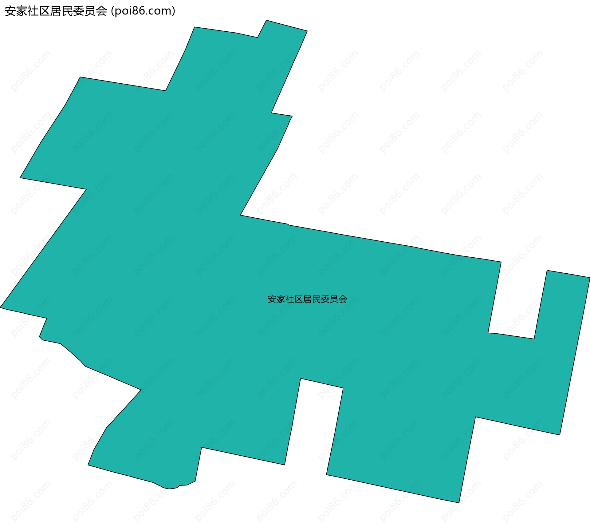 安家社区居民委员会边界地图
