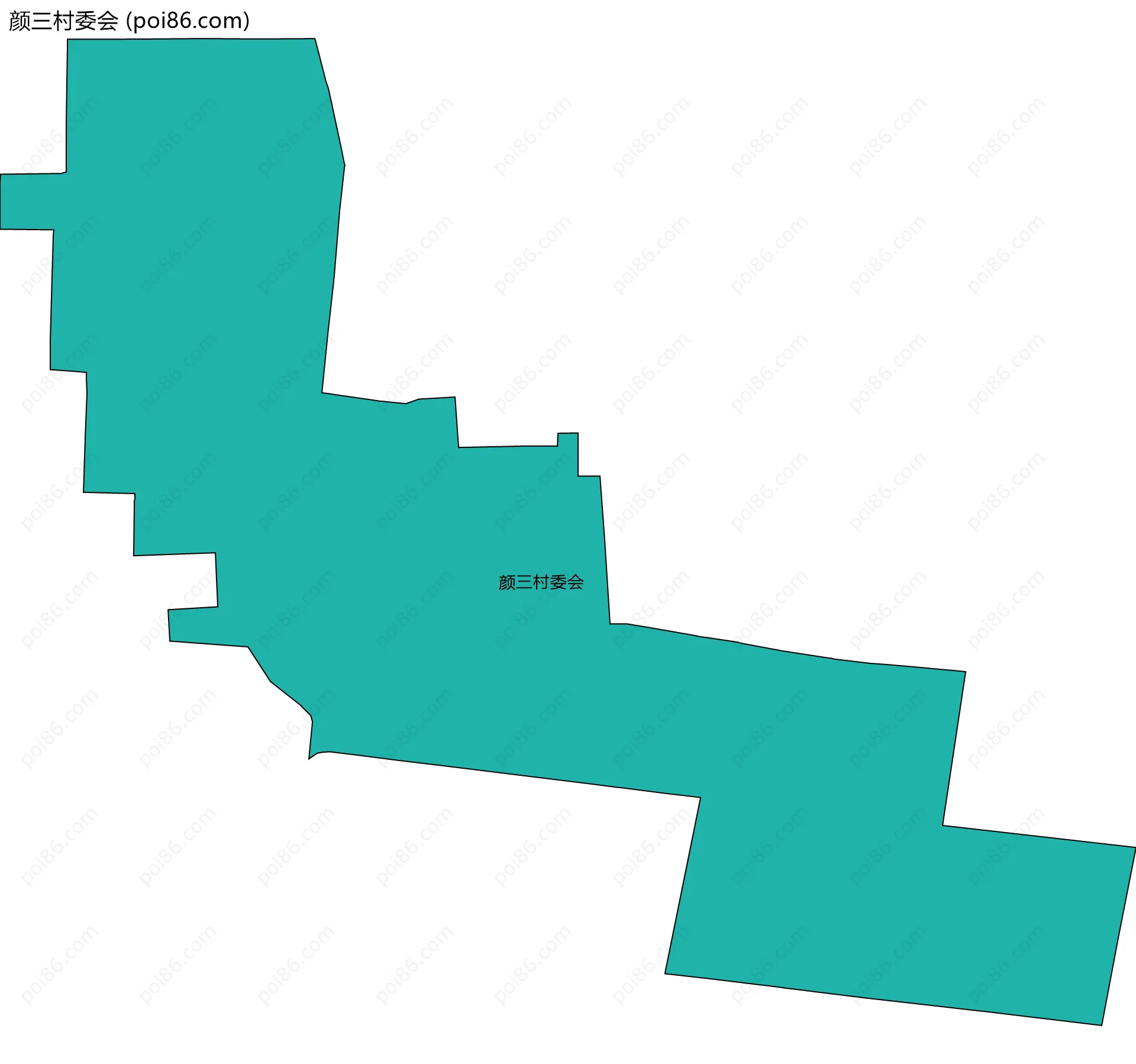 颜三村委会边界地图