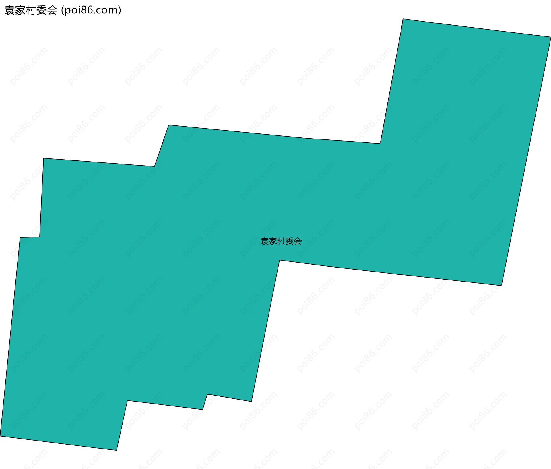 袁家村委会边界地图