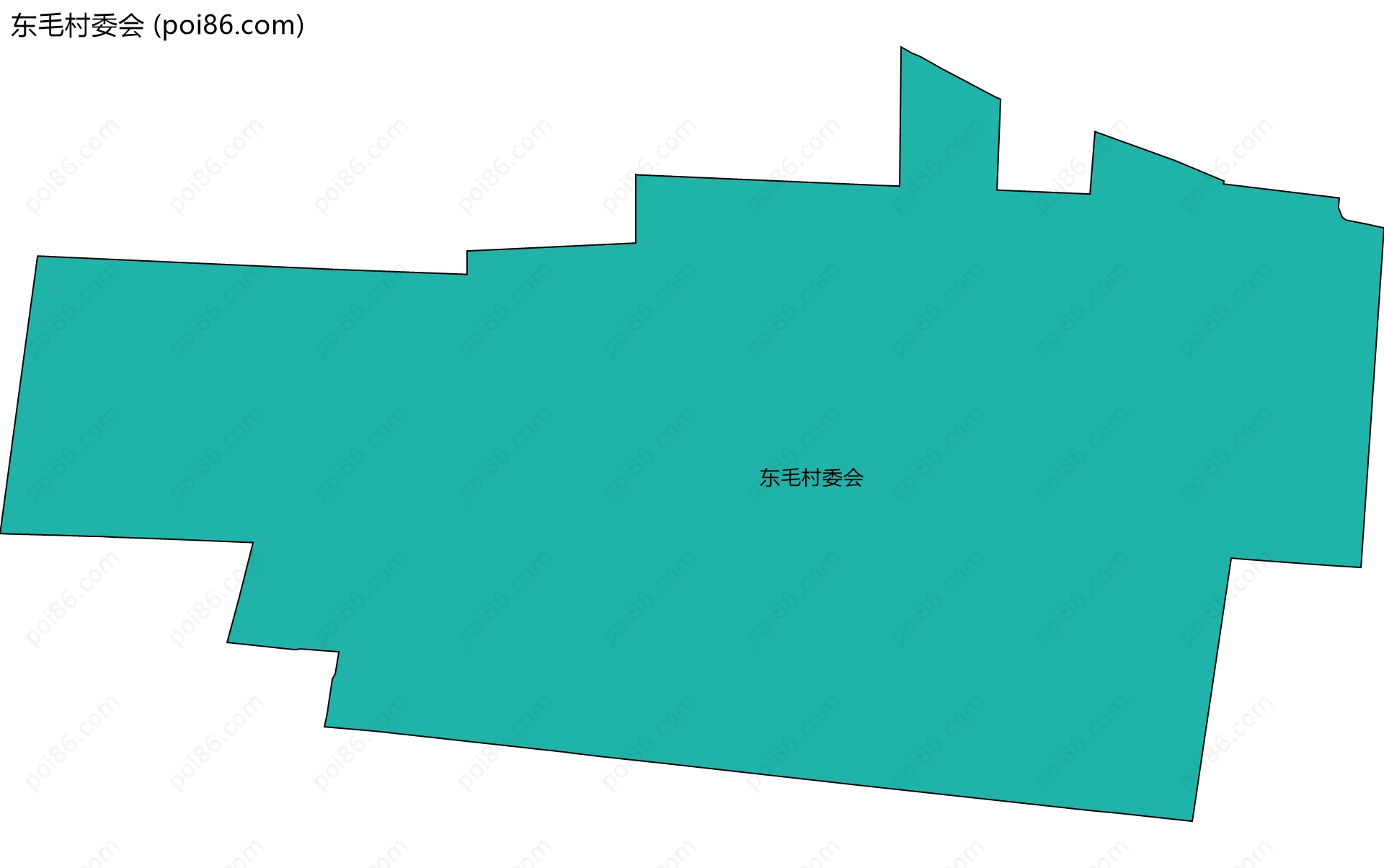东毛村委会边界地图