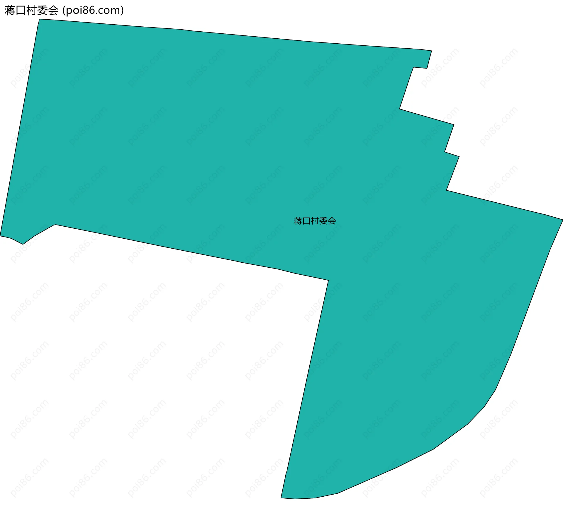 蒋口村委会边界地图