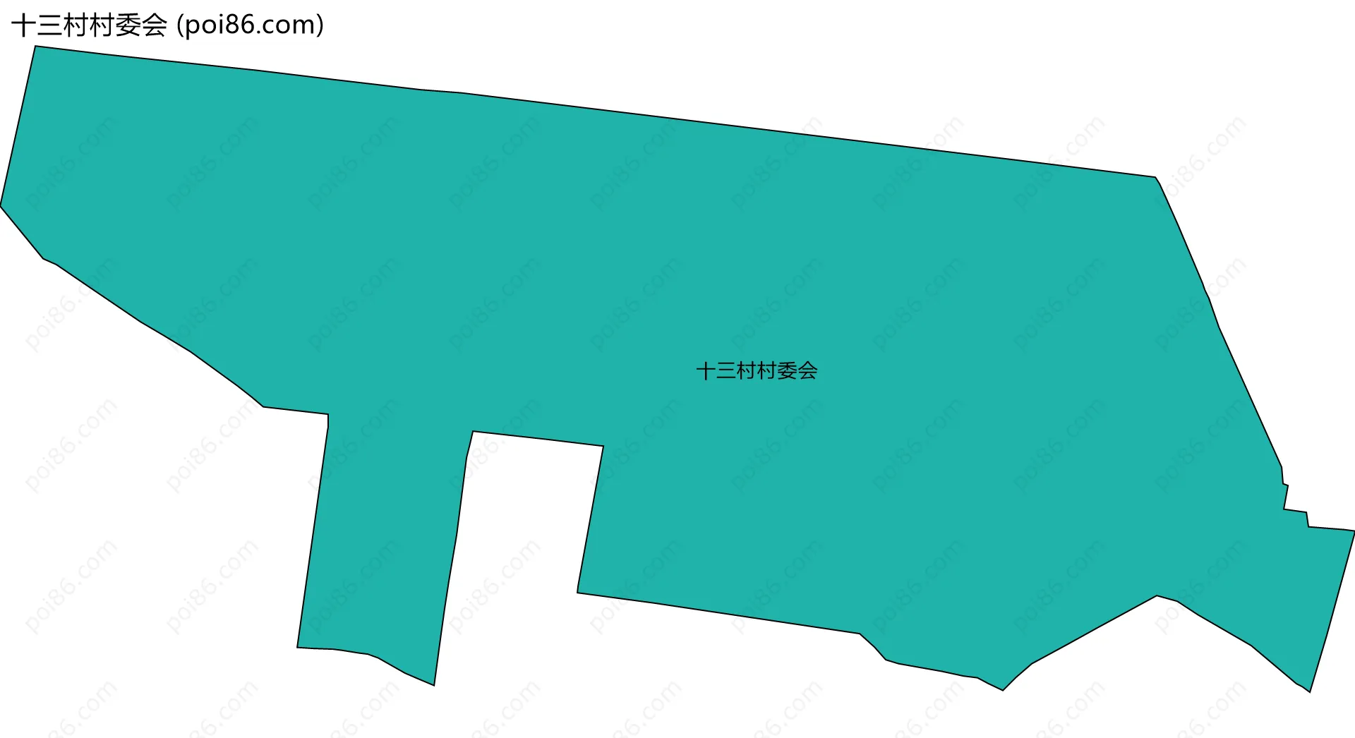 十三村村委会边界地图
