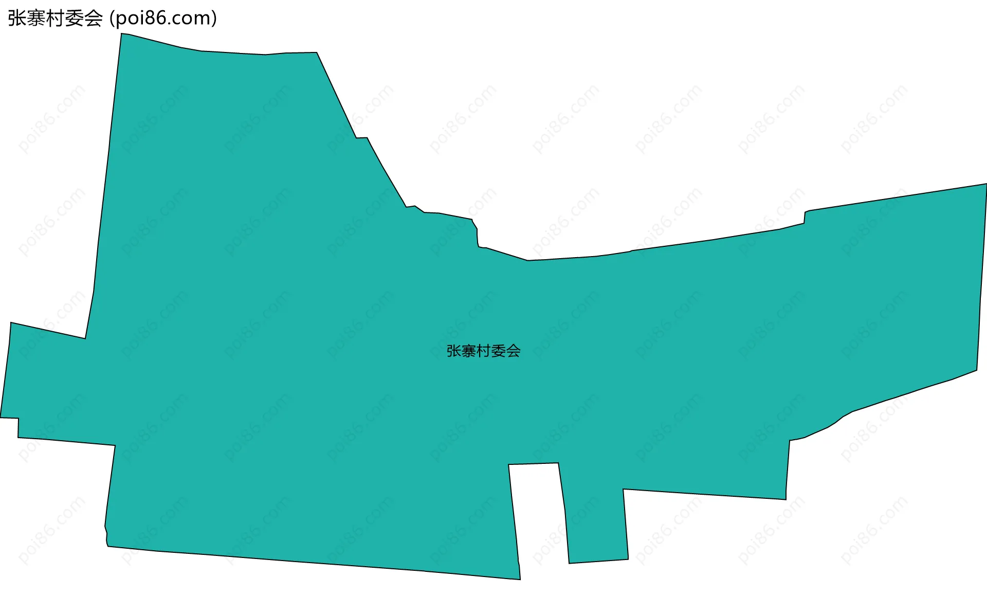 张寨村委会边界地图