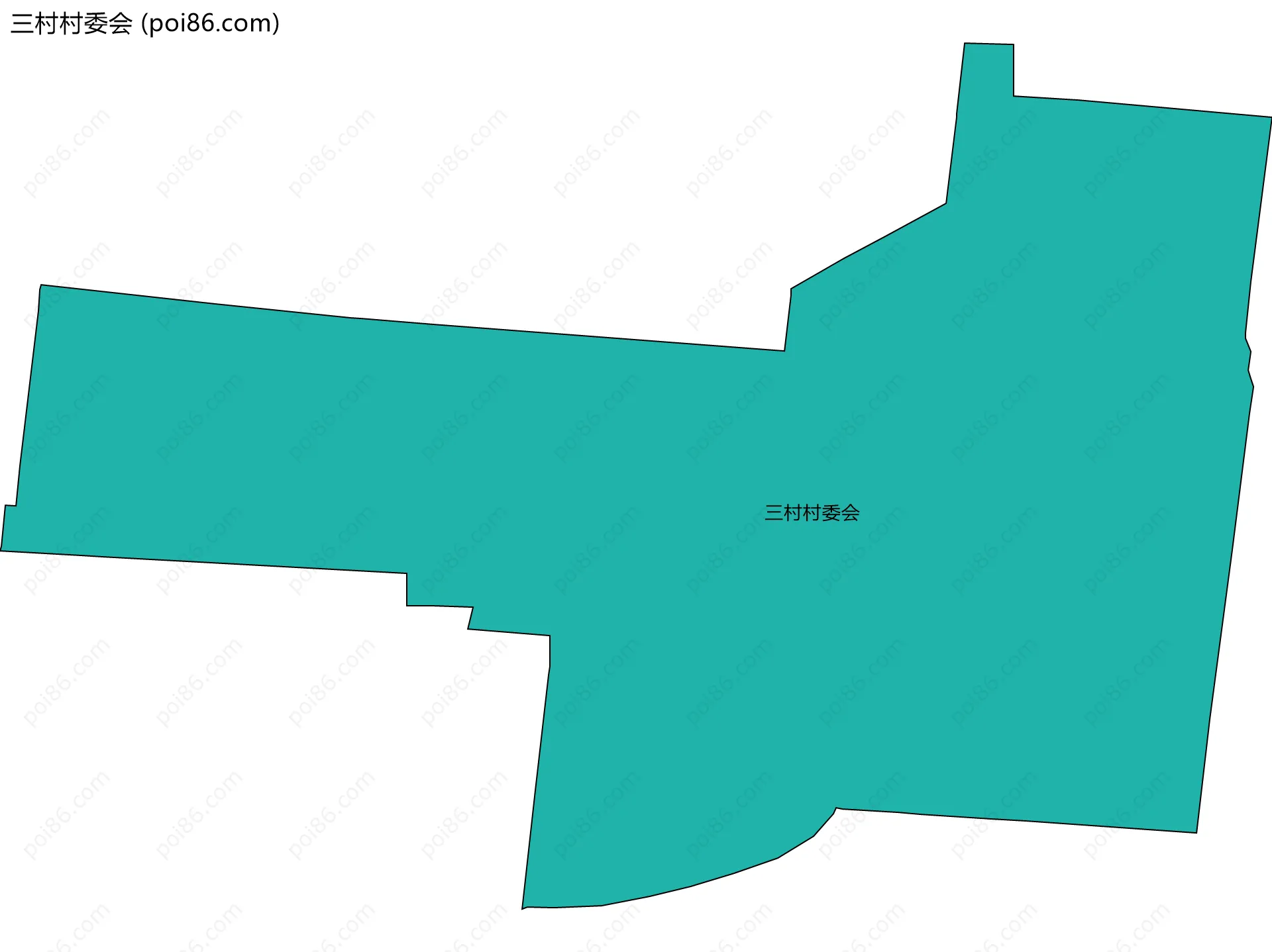 三村村委会边界地图