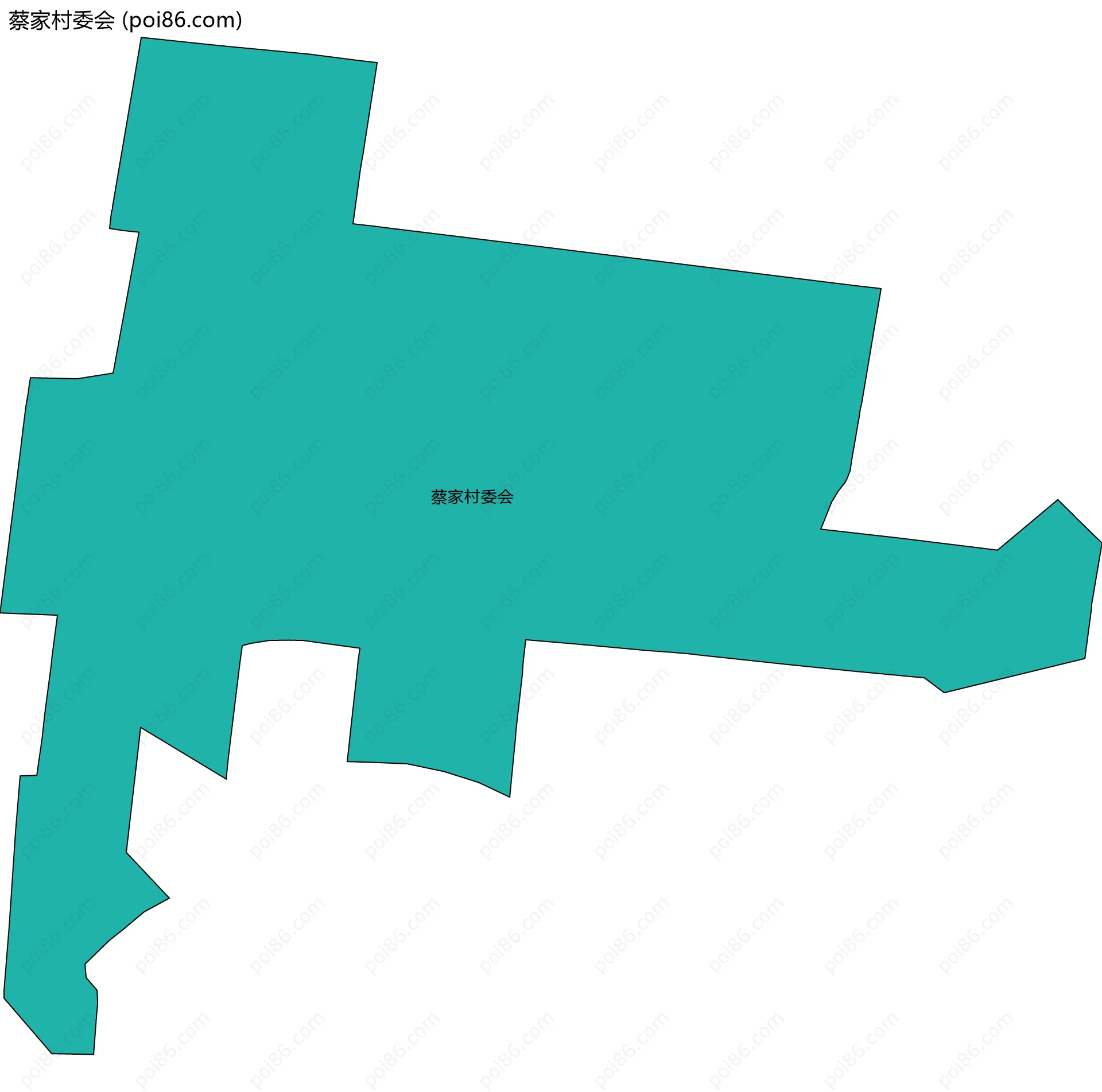 蔡家村委会边界地图