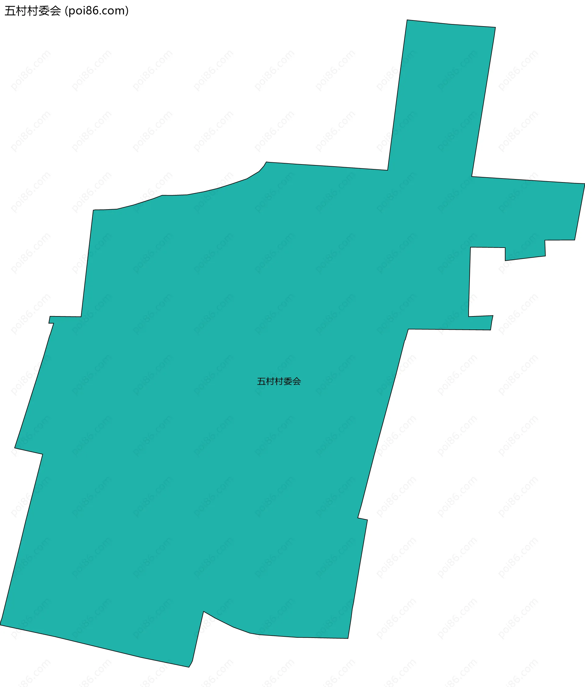 五村村委会边界地图