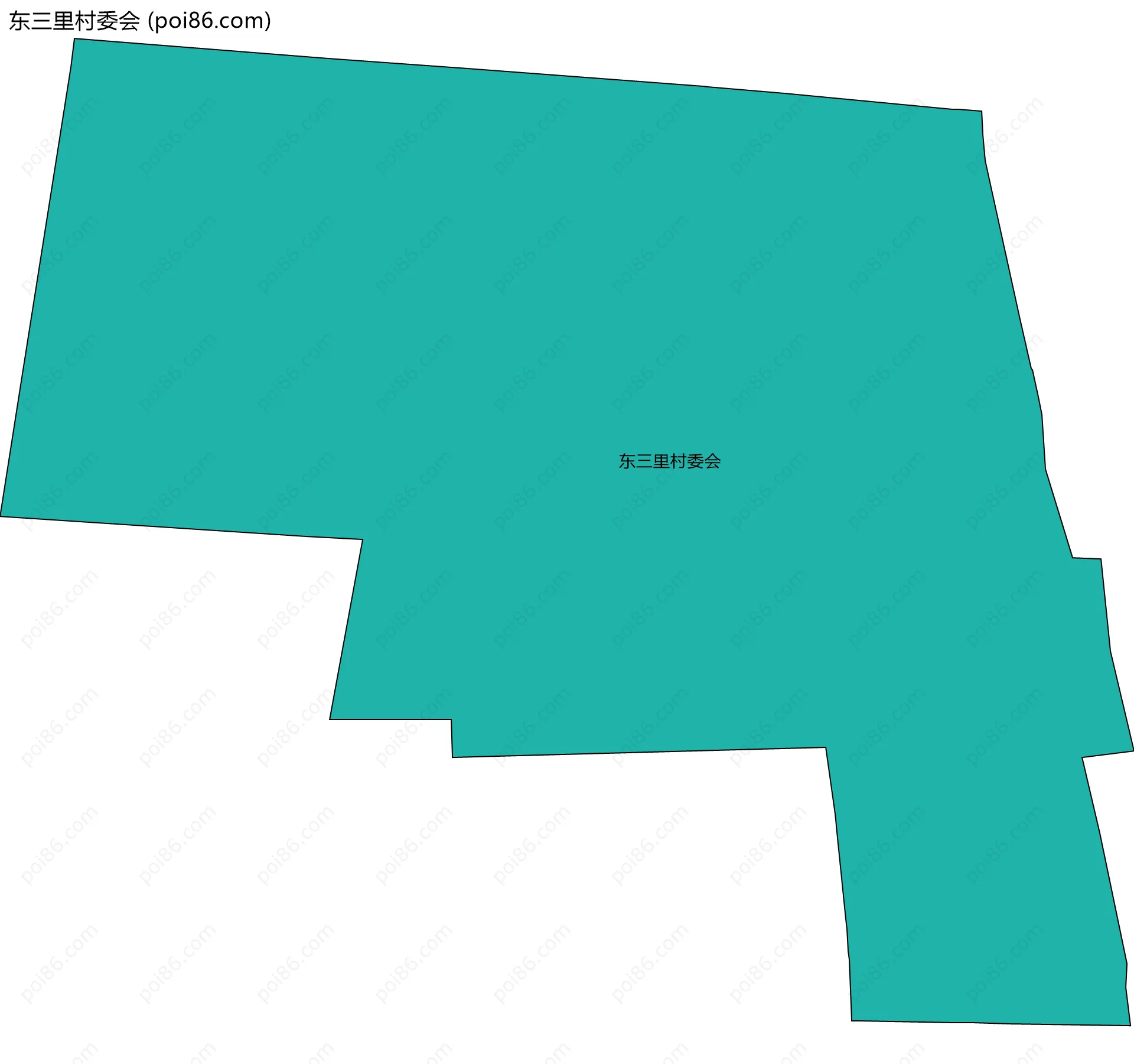 东三里村委会边界地图