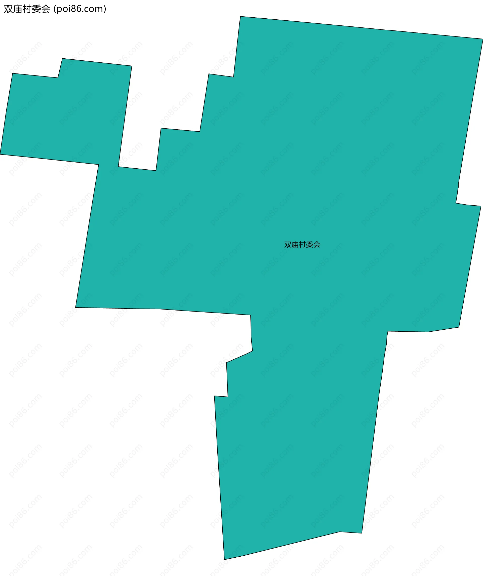 双庙村委会边界地图