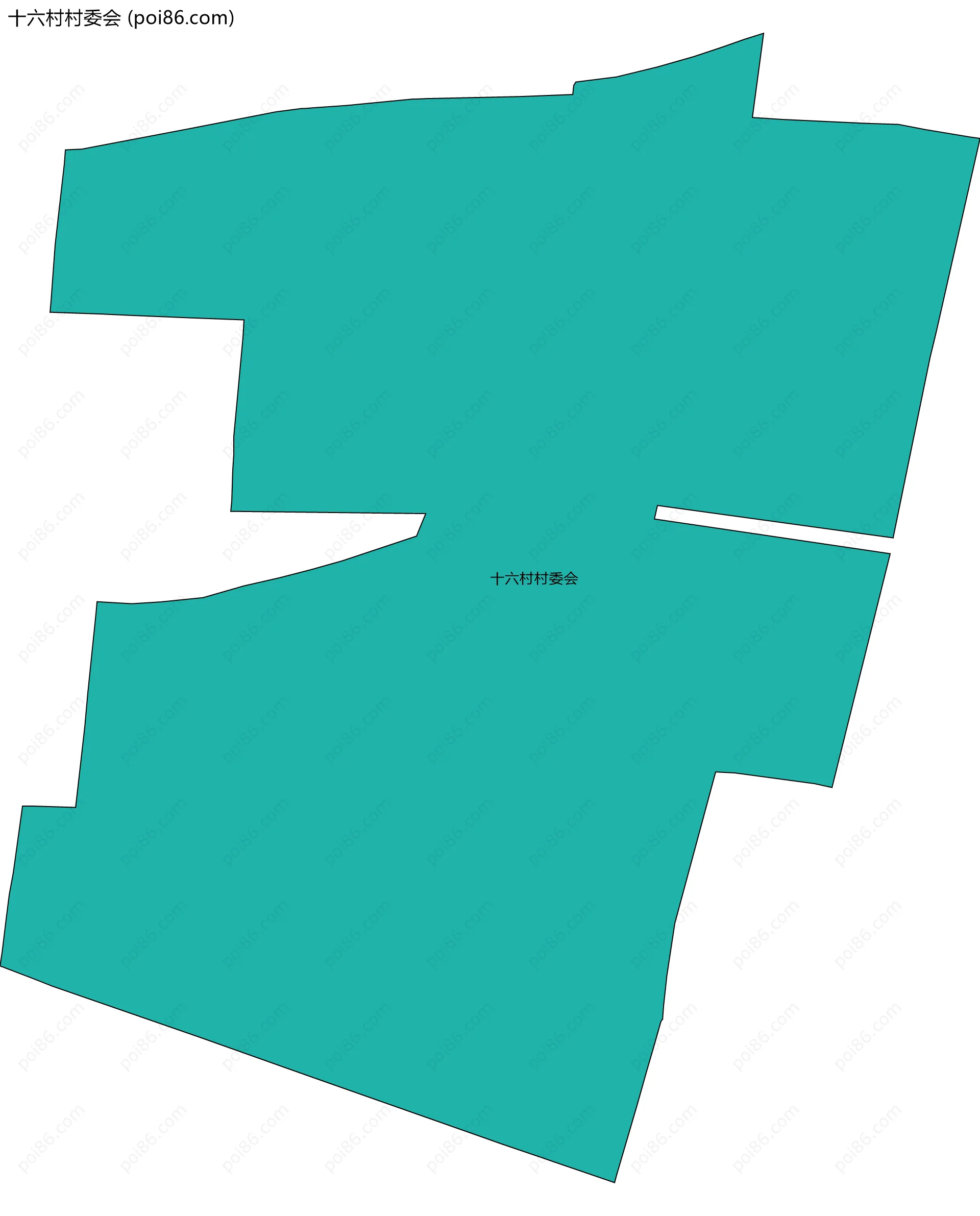 十六村村委会边界地图