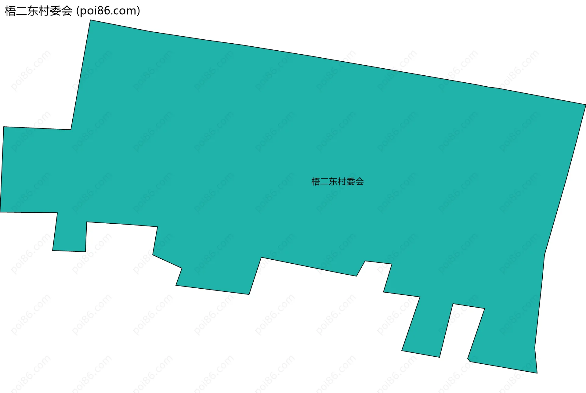 梧二东村委会边界地图