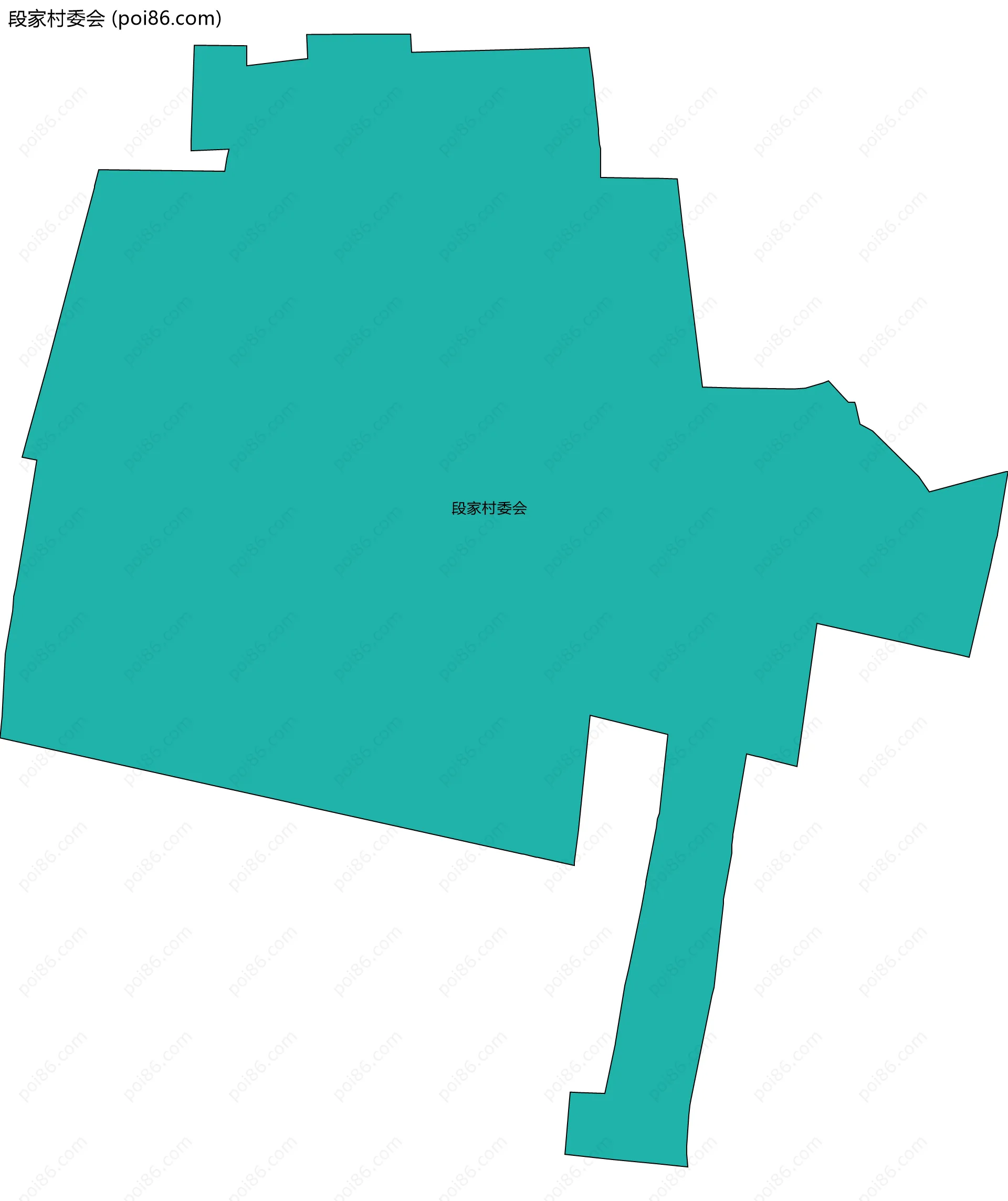 段家村委会边界地图