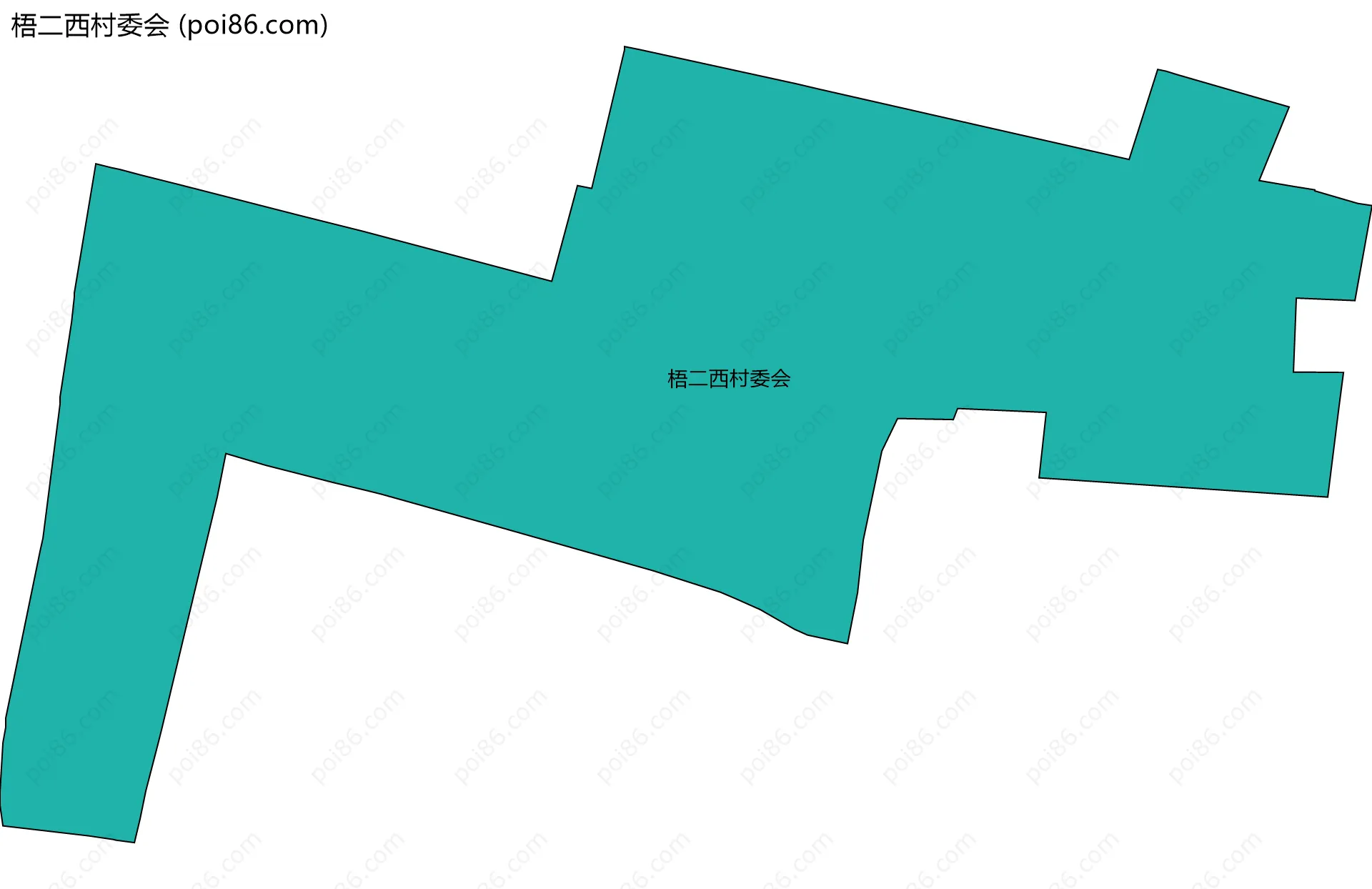 梧二西村委会边界地图