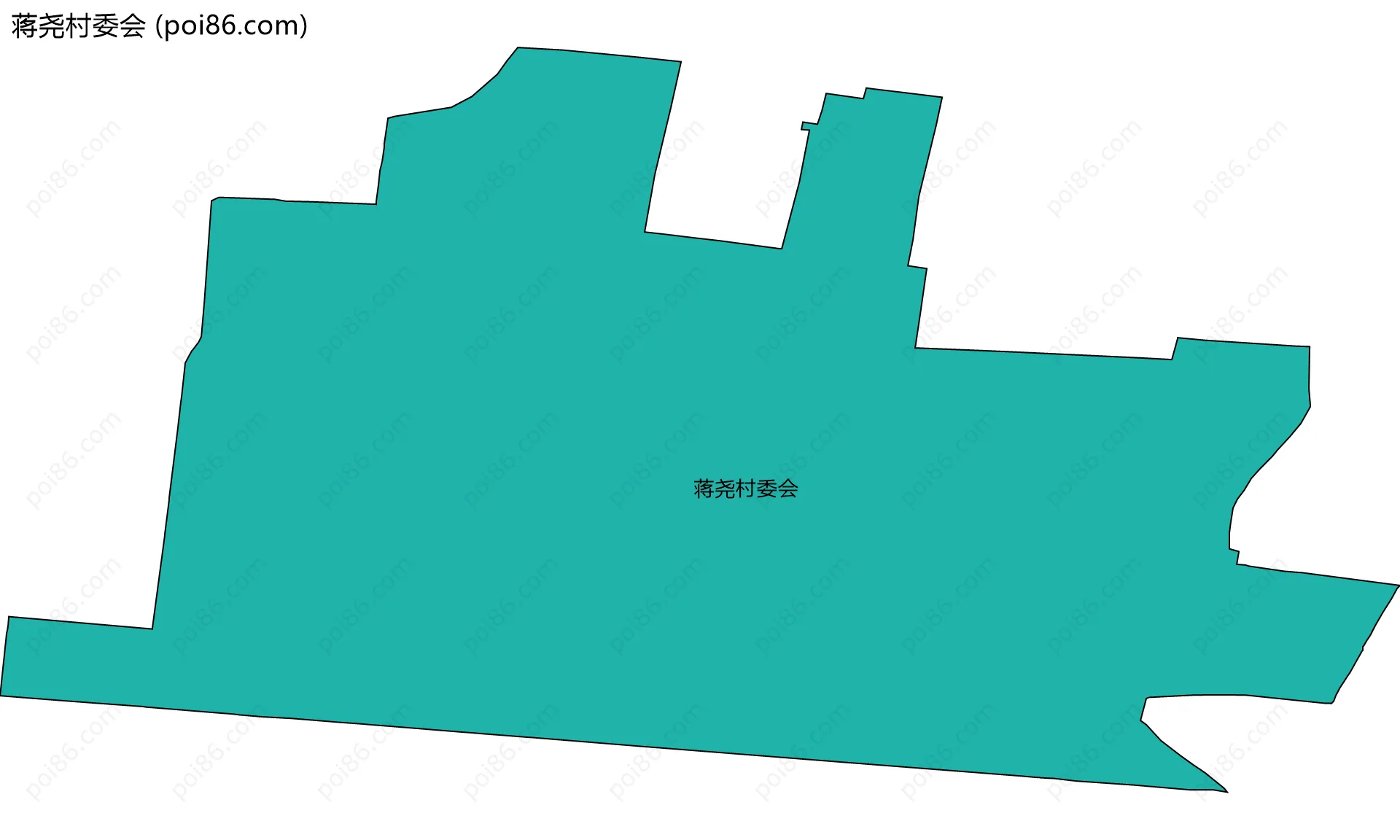 蒋尧村委会边界地图
