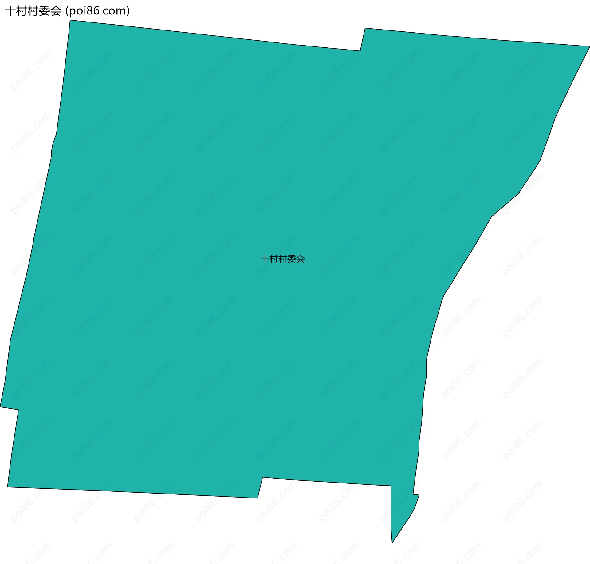 十村村委会边界地图