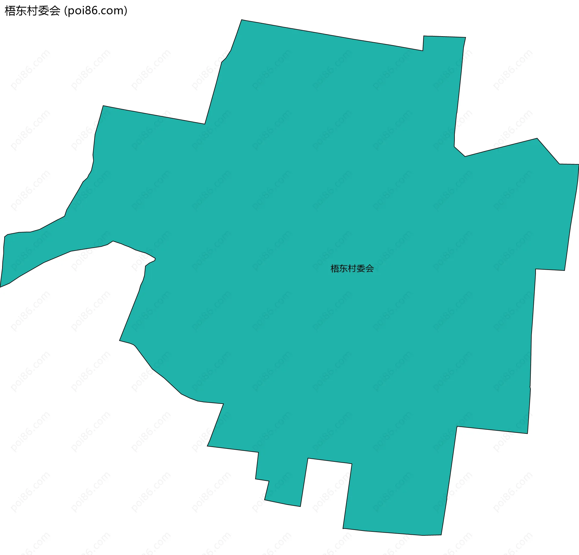 梧东村委会边界地图