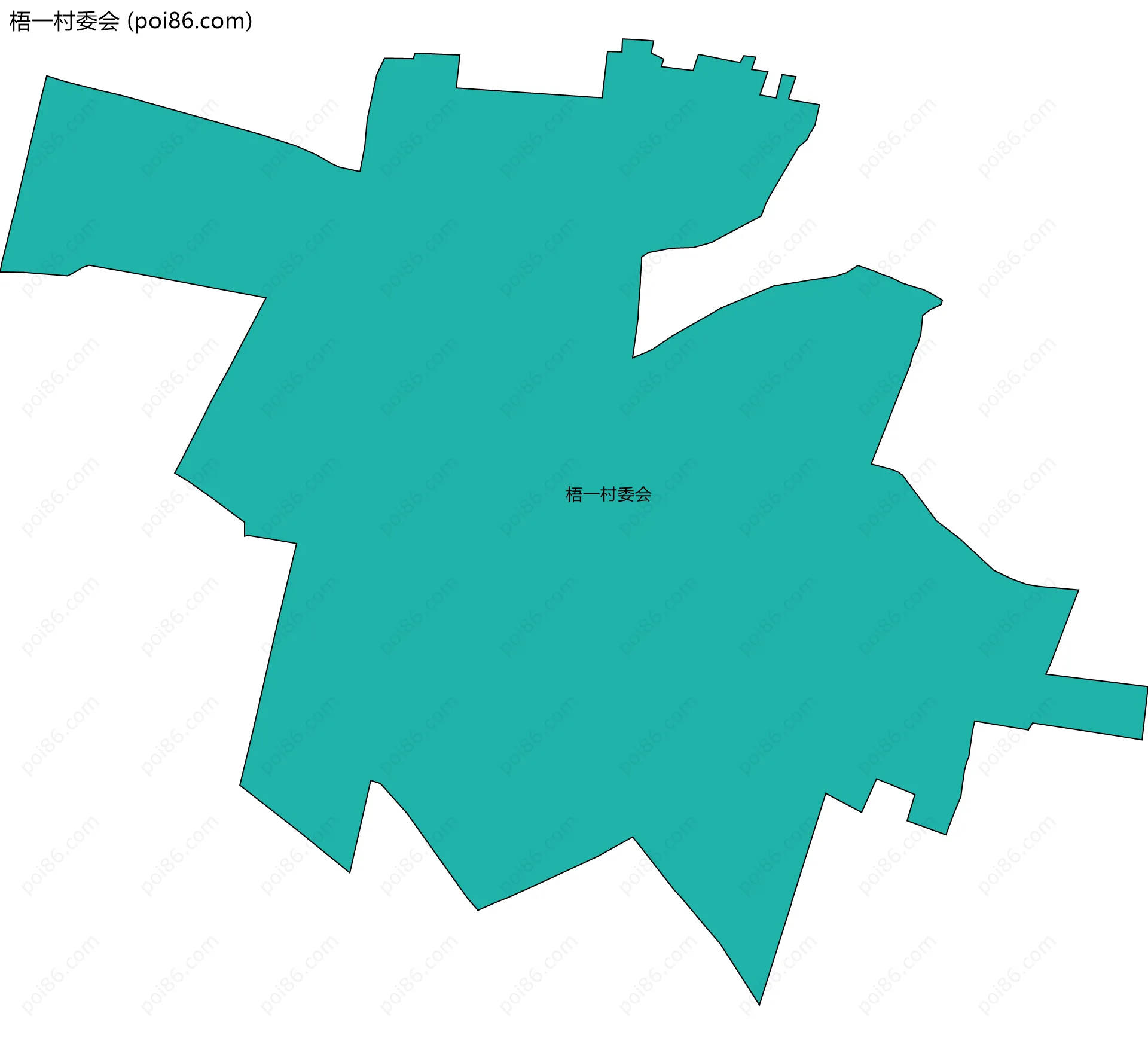 梧一村委会边界地图