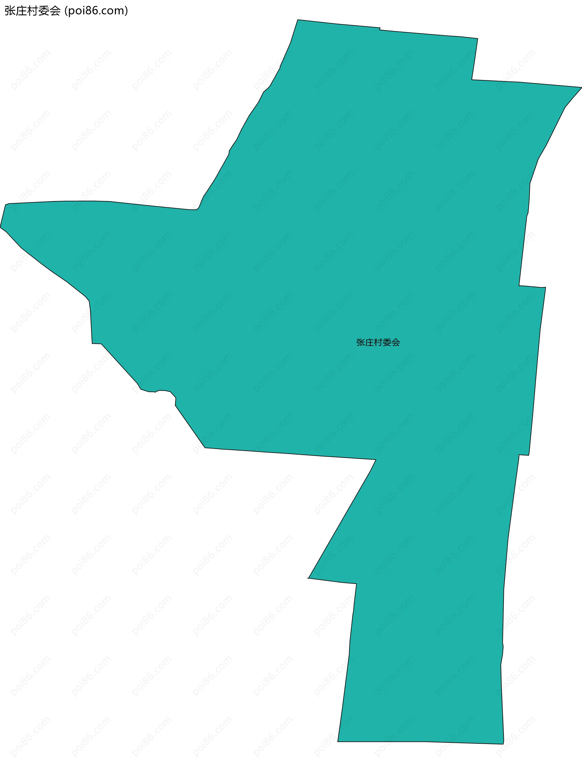 张庄村委会边界地图