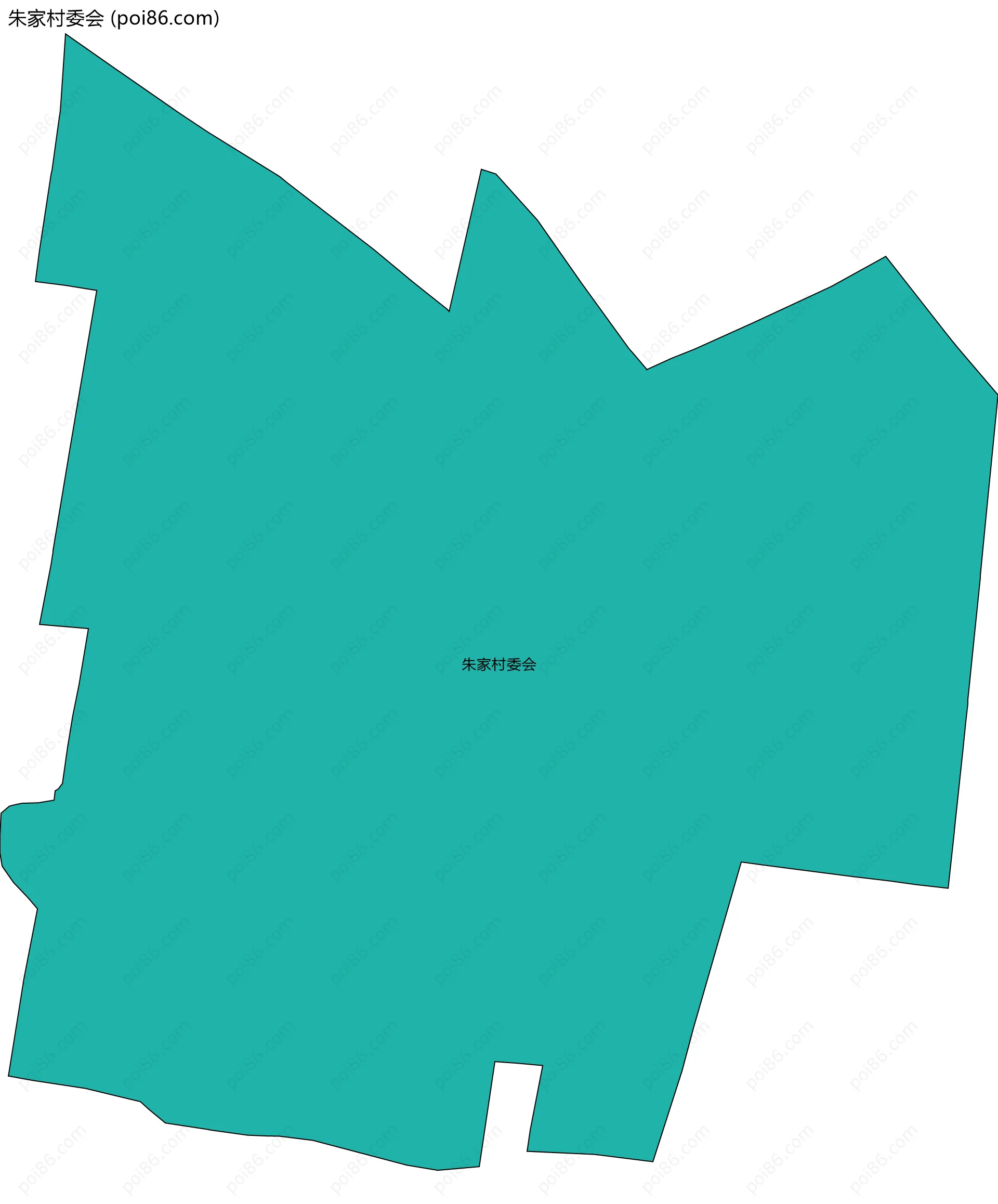 朱家村委会边界地图