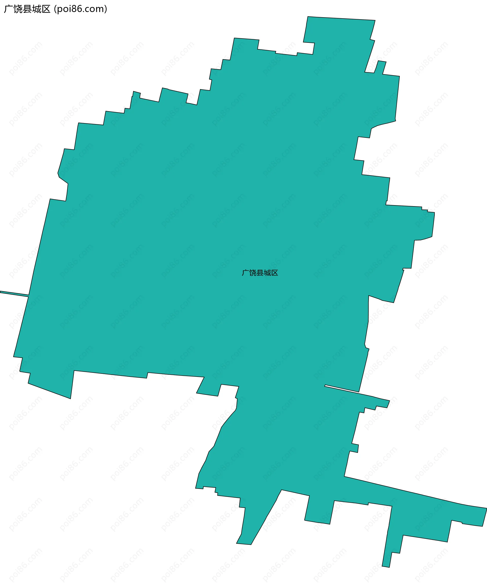广饶县城区边界地图