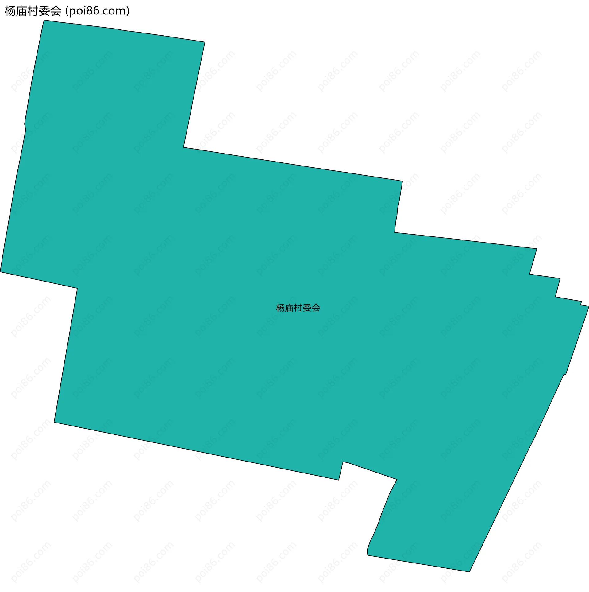 杨庙村委会边界地图