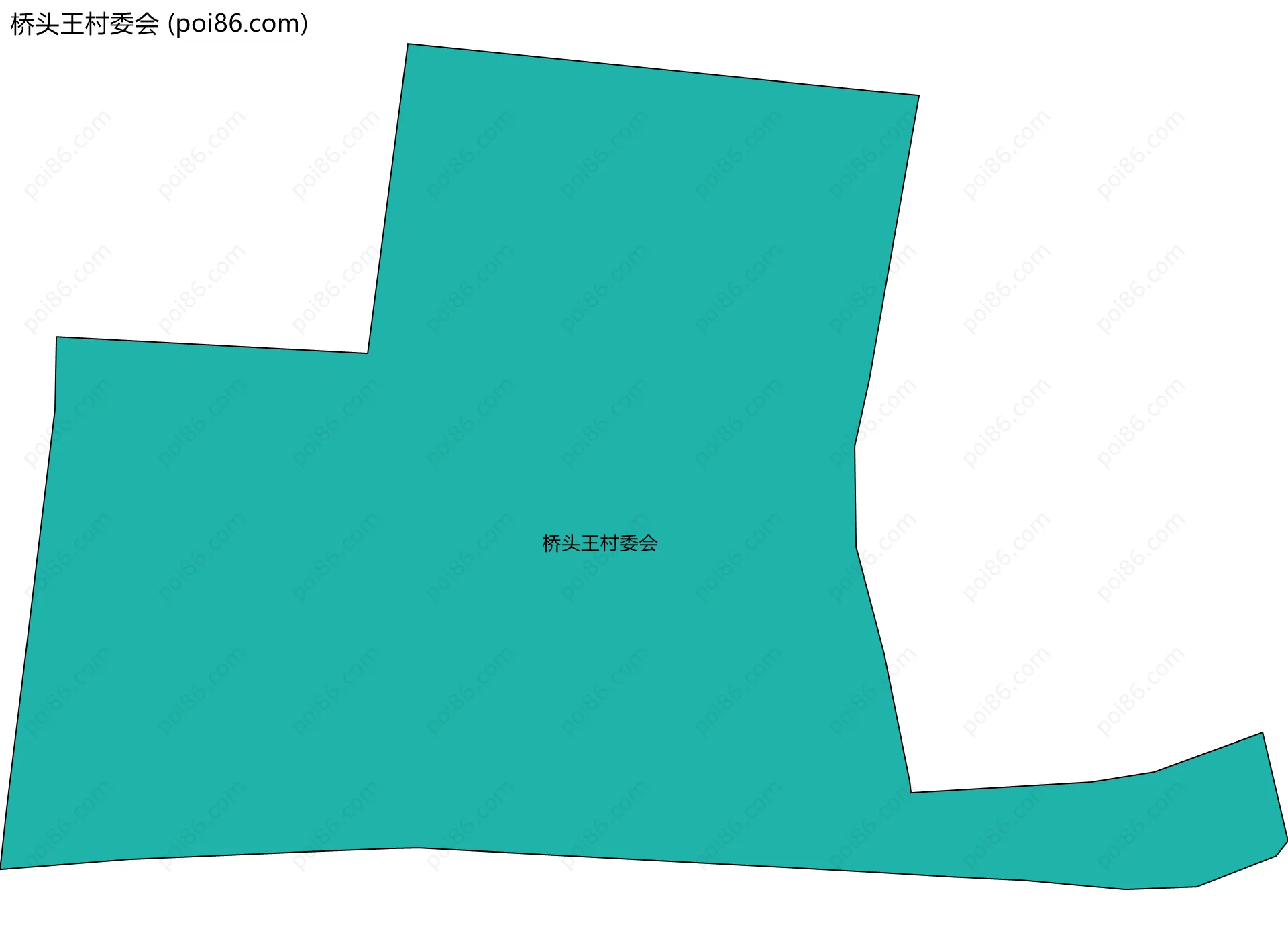 桥头王村委会边界地图