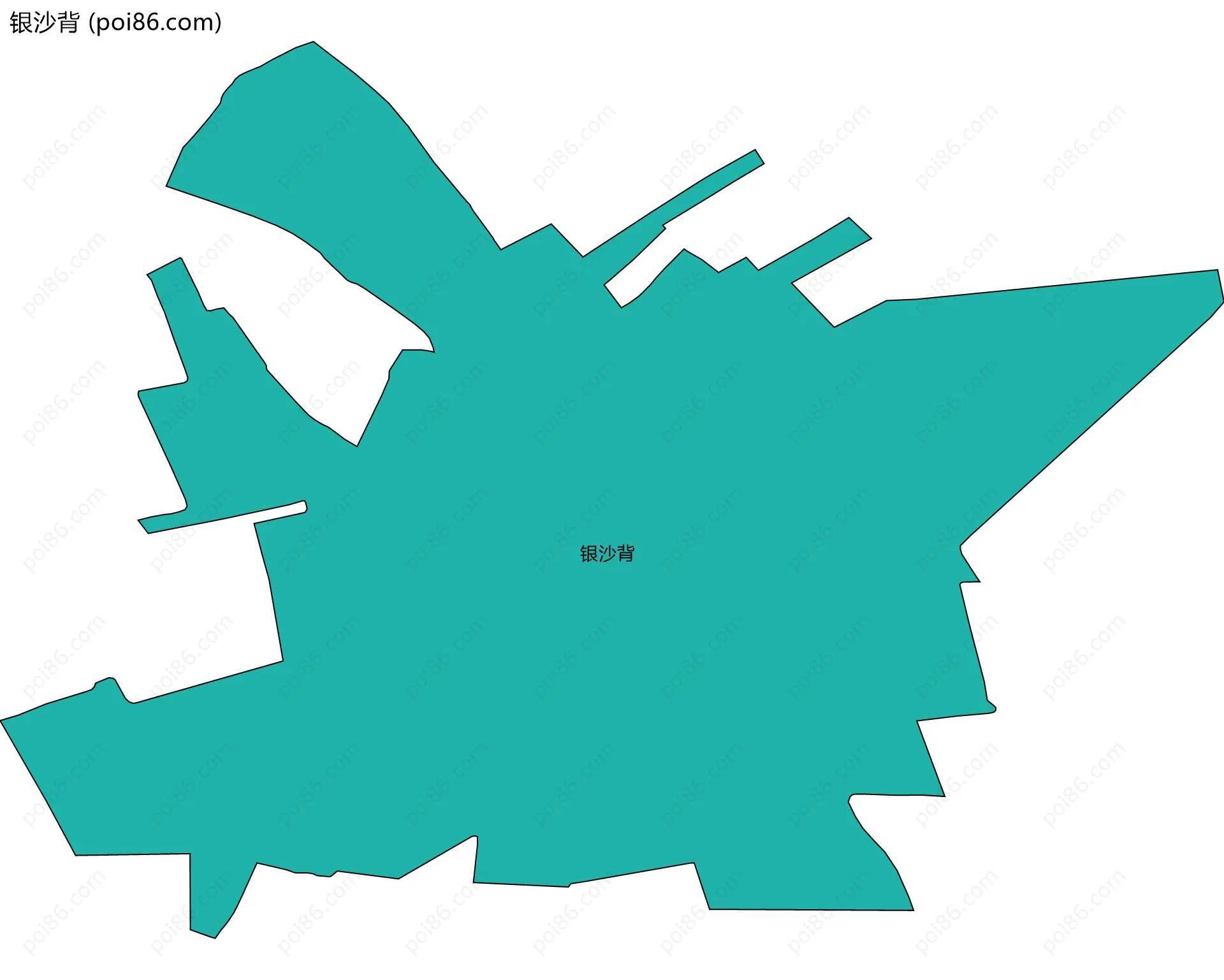 银沙背边界地图