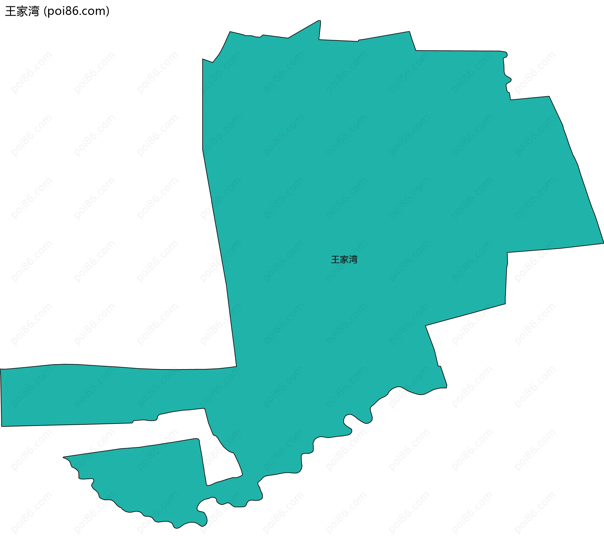 王家湾边界地图