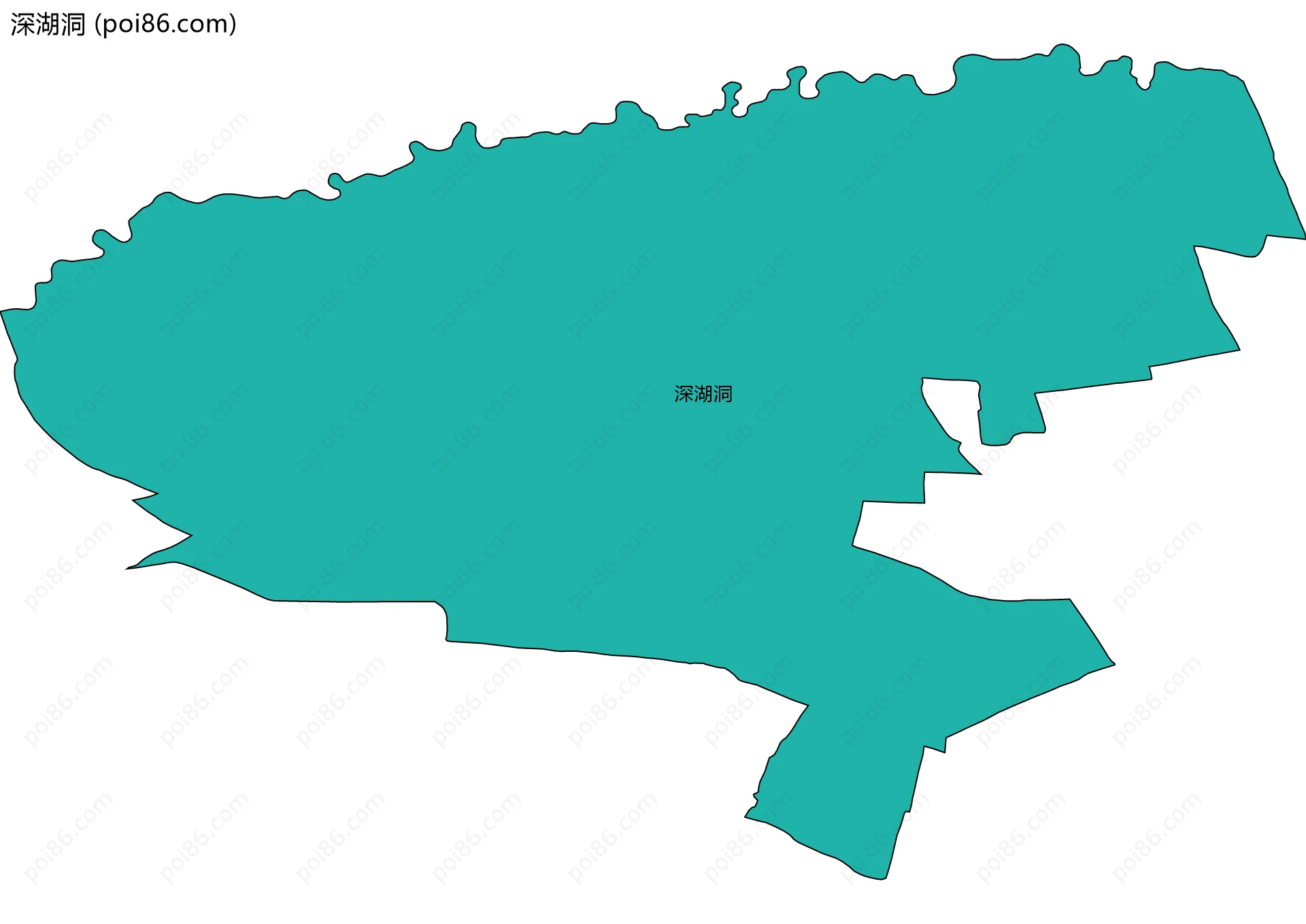 深湖洞边界地图