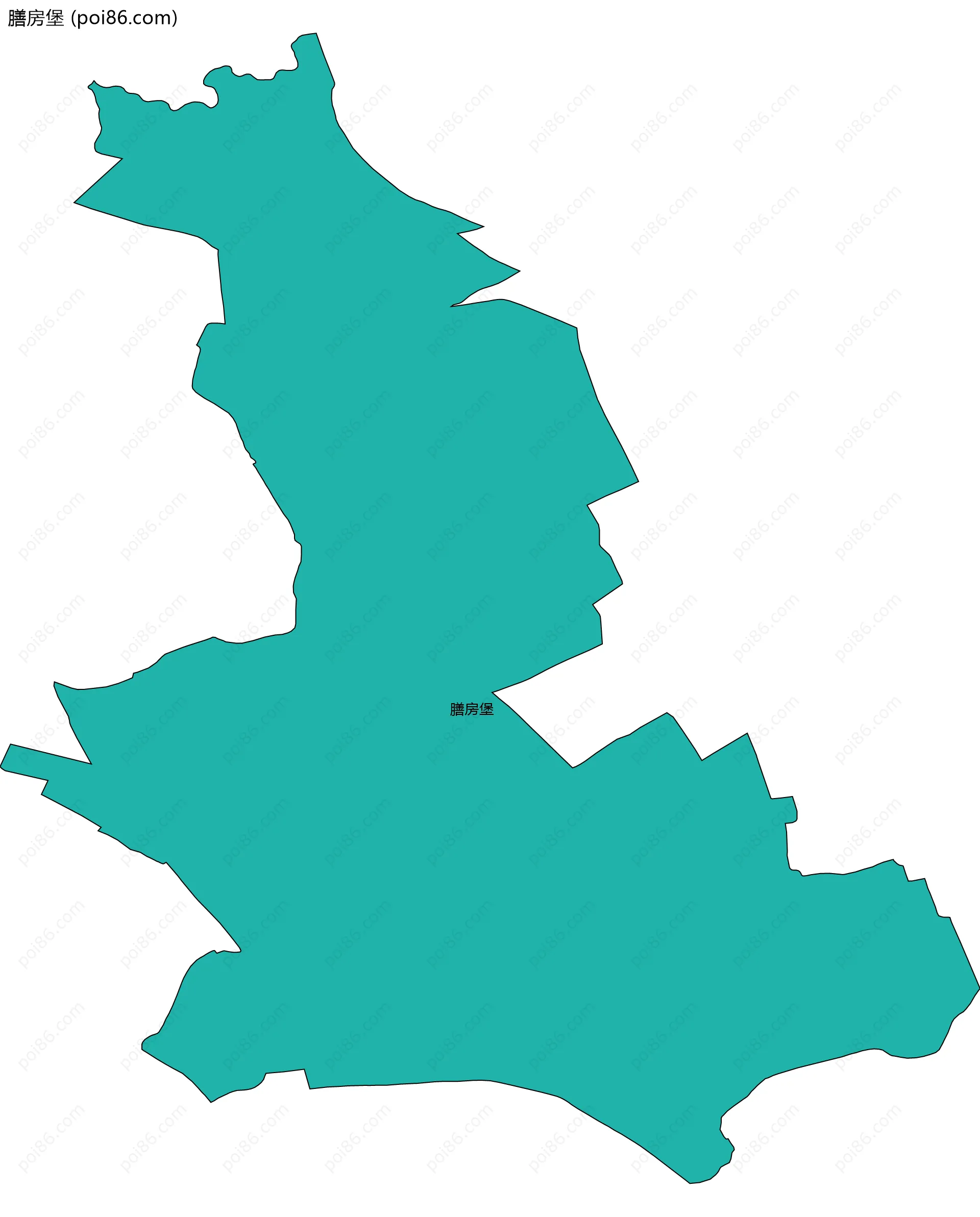 膳房堡边界地图