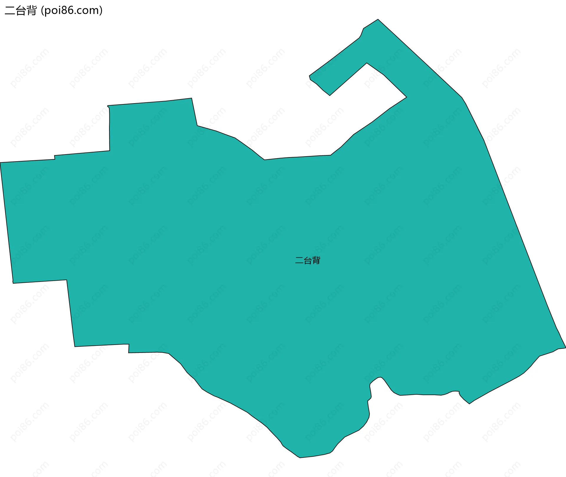 二台背边界地图