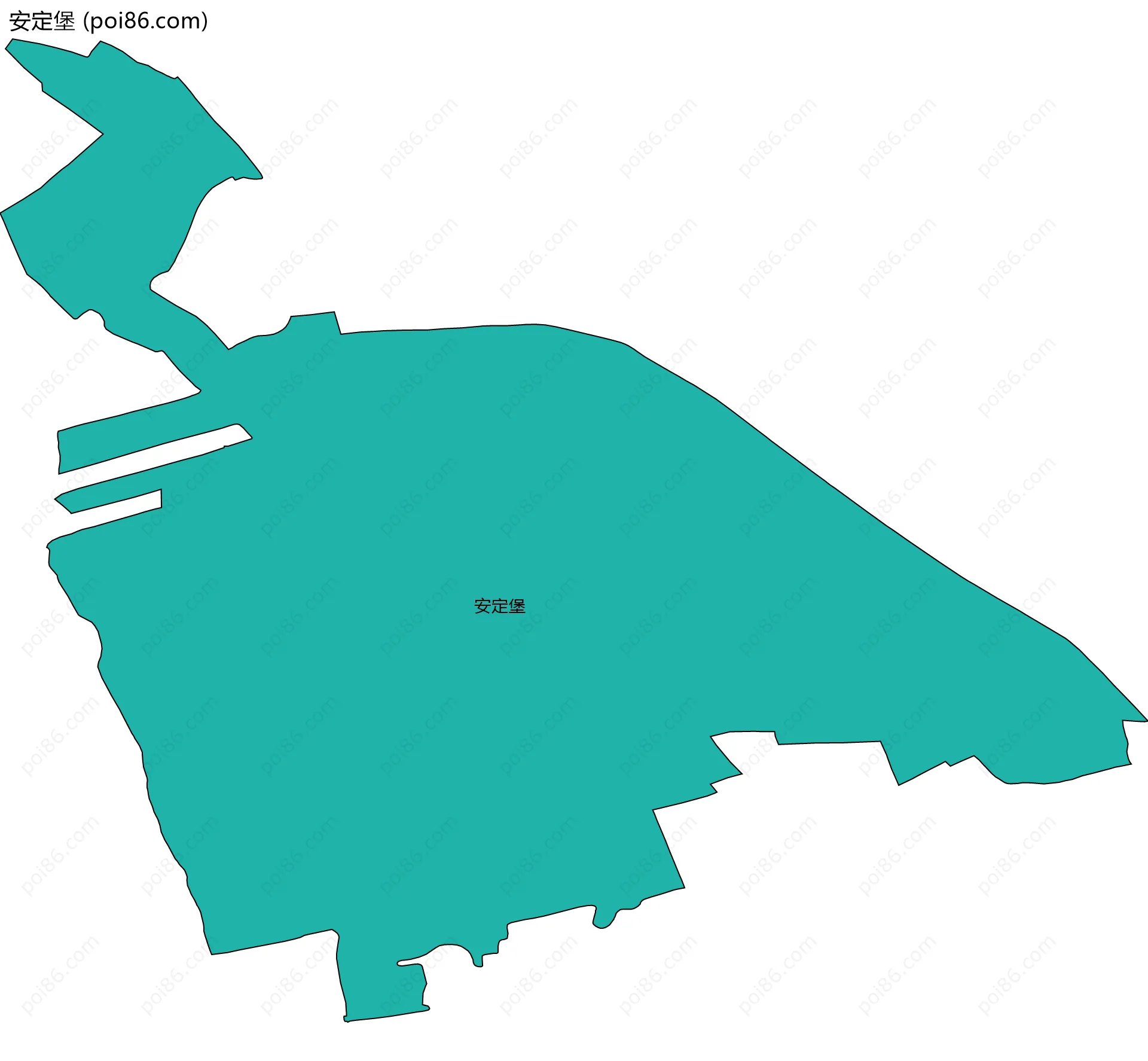 安定堡边界地图