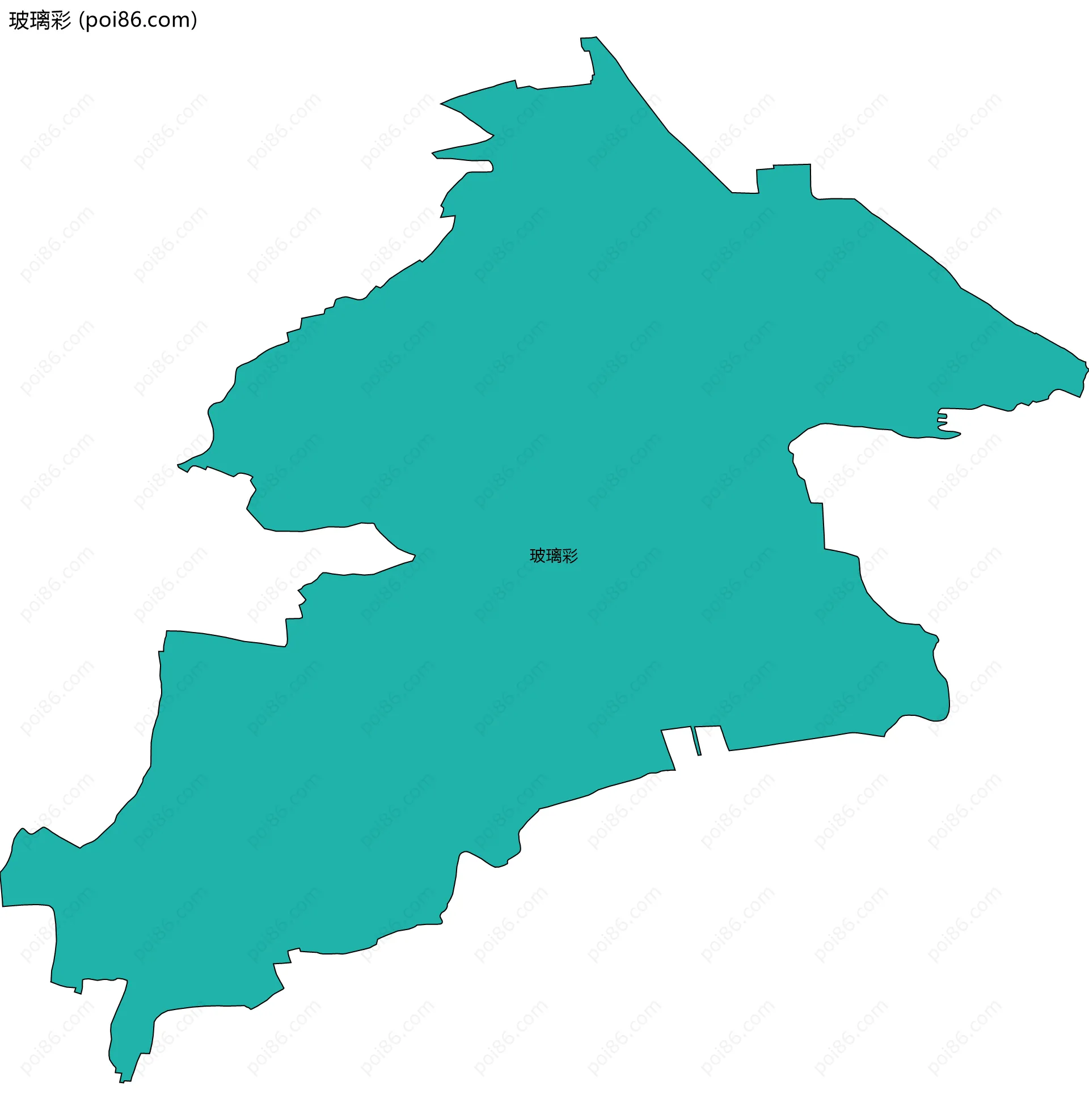 玻璃彩边界地图