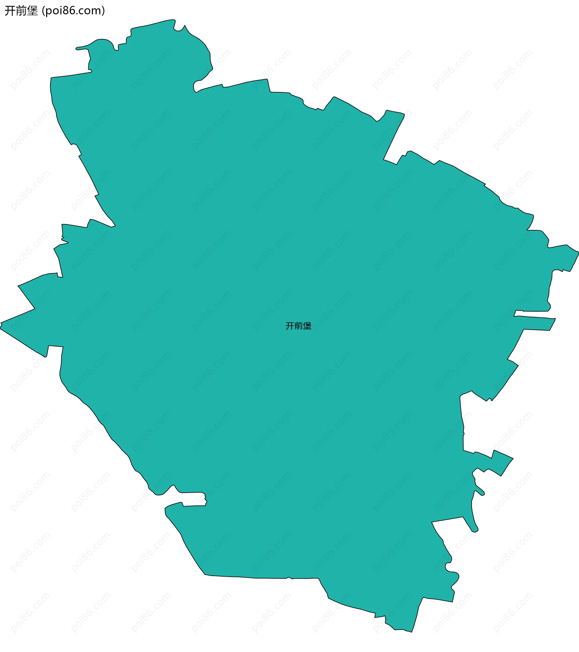 开前堡边界地图