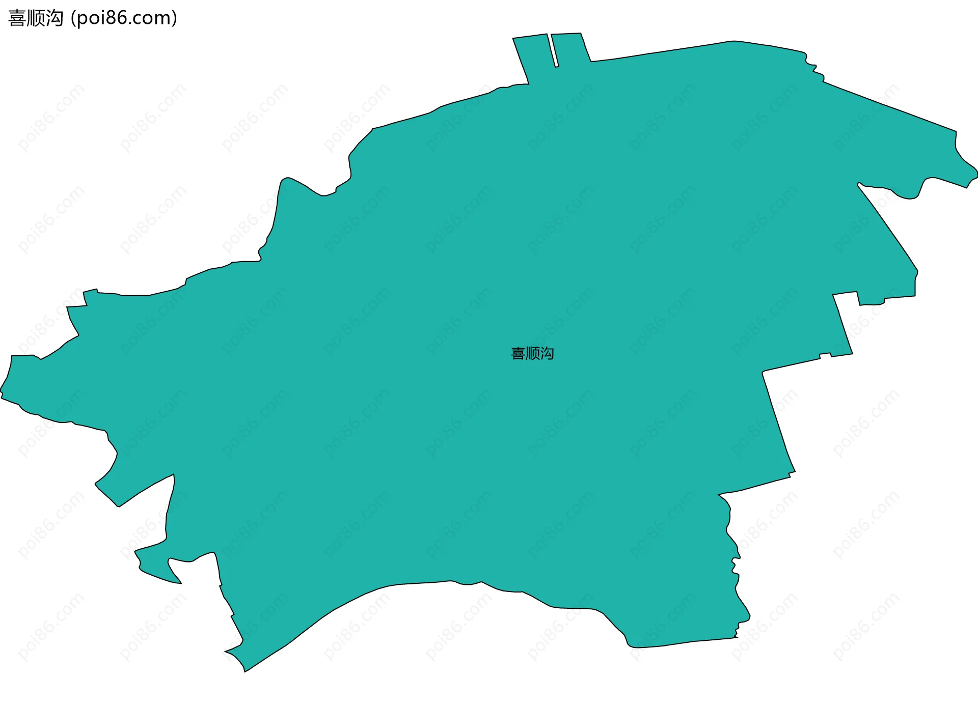 喜顺沟边界地图
