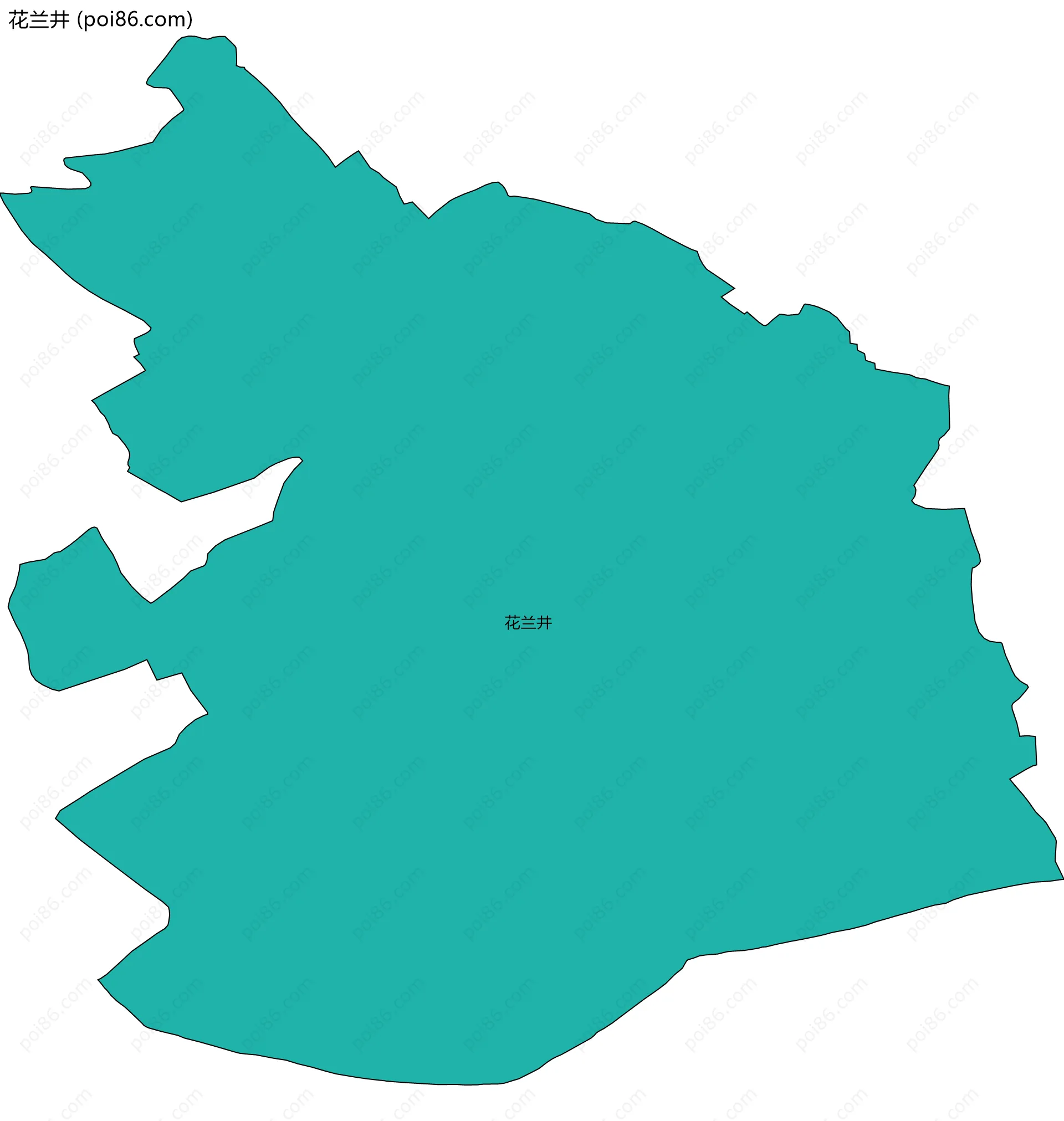花兰井边界地图