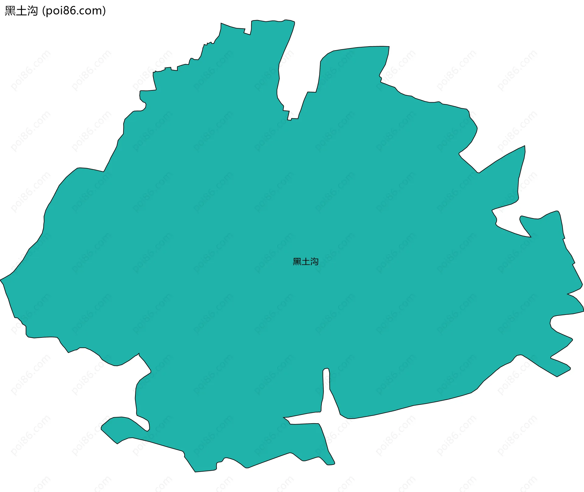 黑土沟边界地图