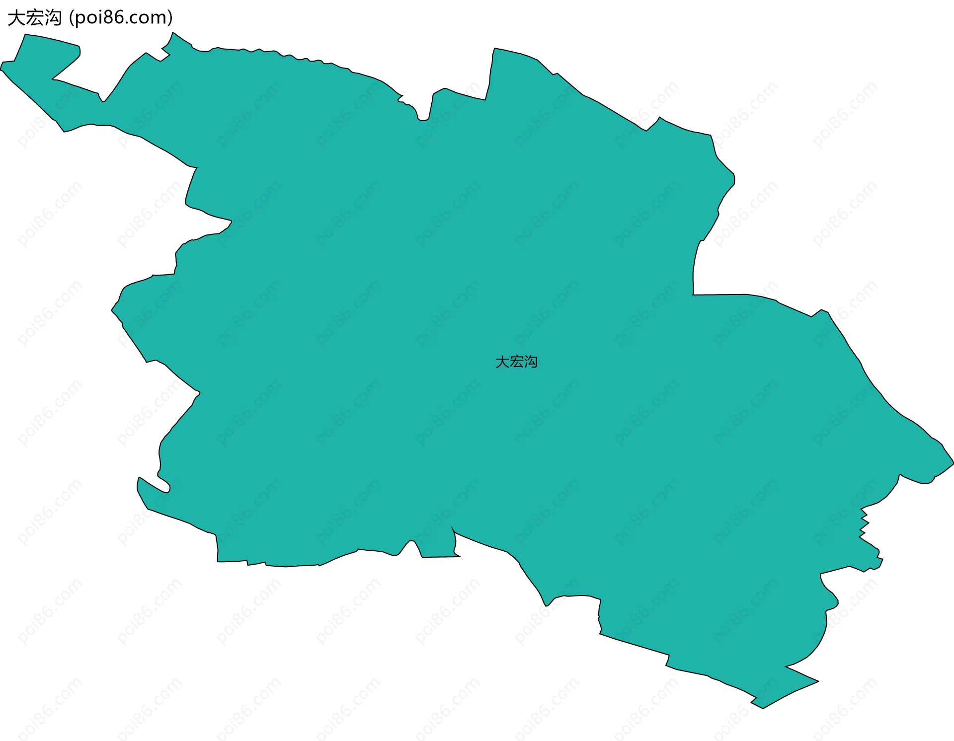 大宏沟边界地图