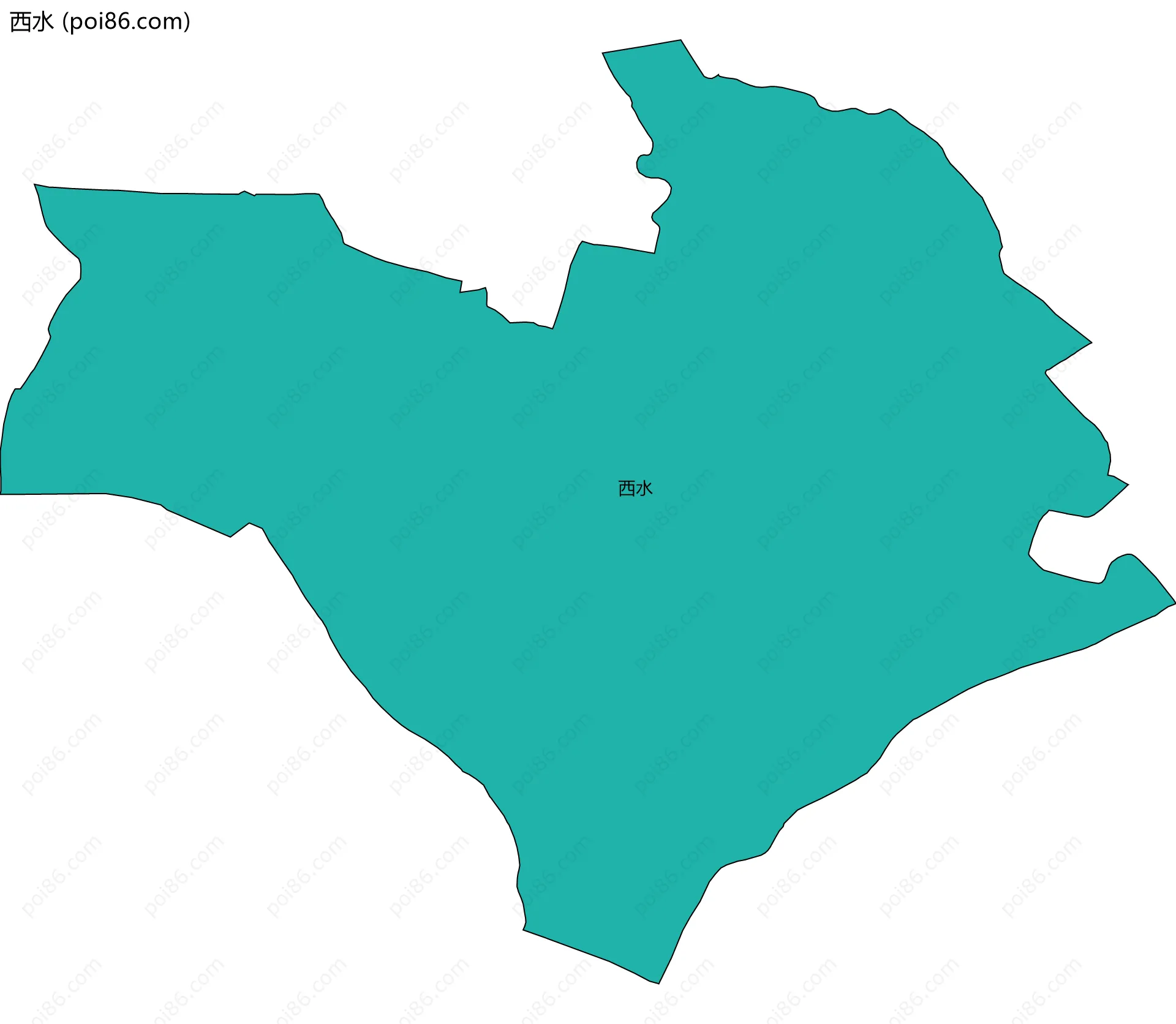 西水边界地图